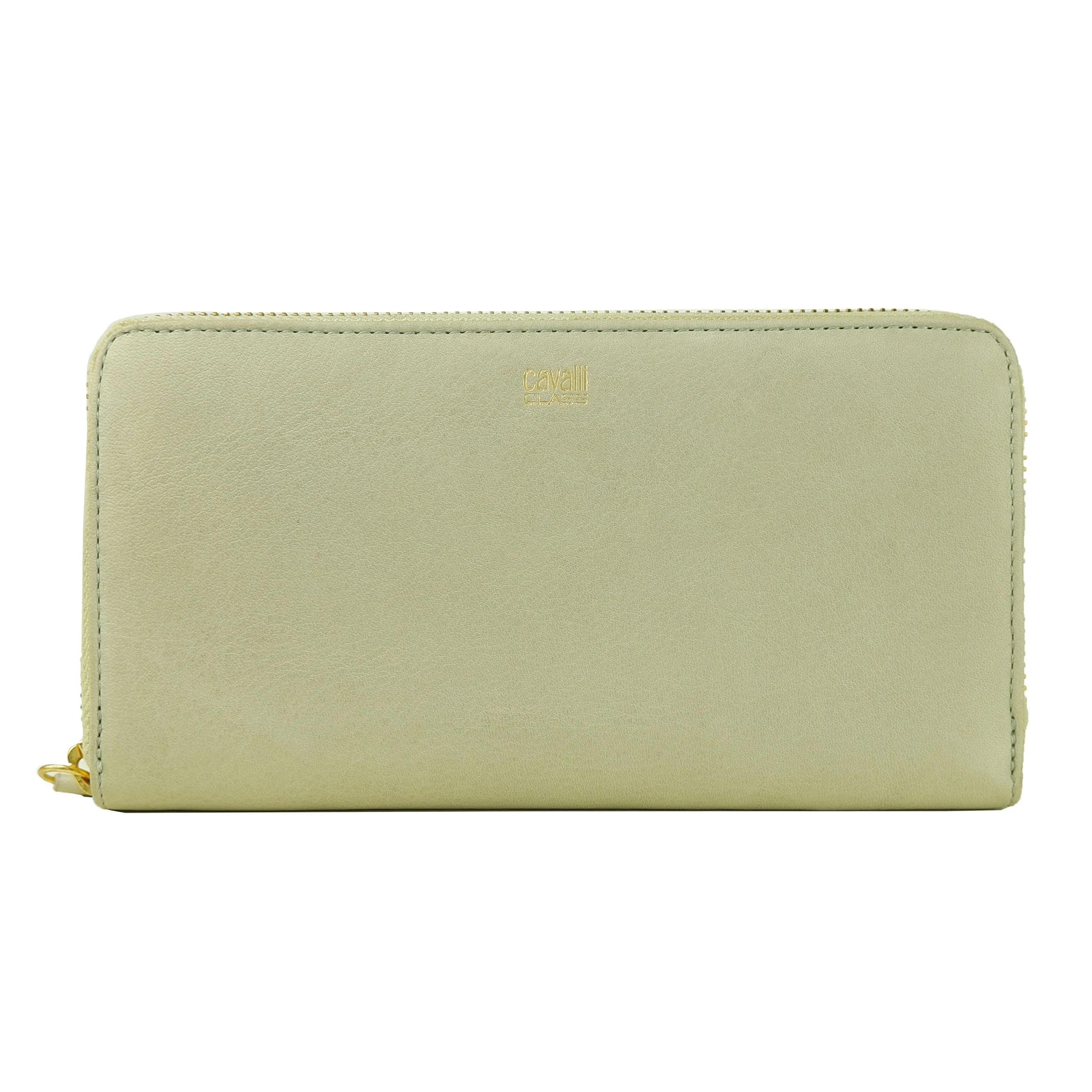 Cavalli Class Gray Calfskin Women Wallet sold by Siebentaschen