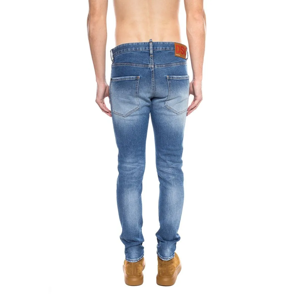 Dsquared² Blue Cotton Men's Distressed Jean sold by Siebentaschen product image thumbnail 2