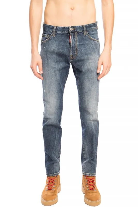 Dsquared² Blue Cotton Men Jeans sold by Siebentaschen