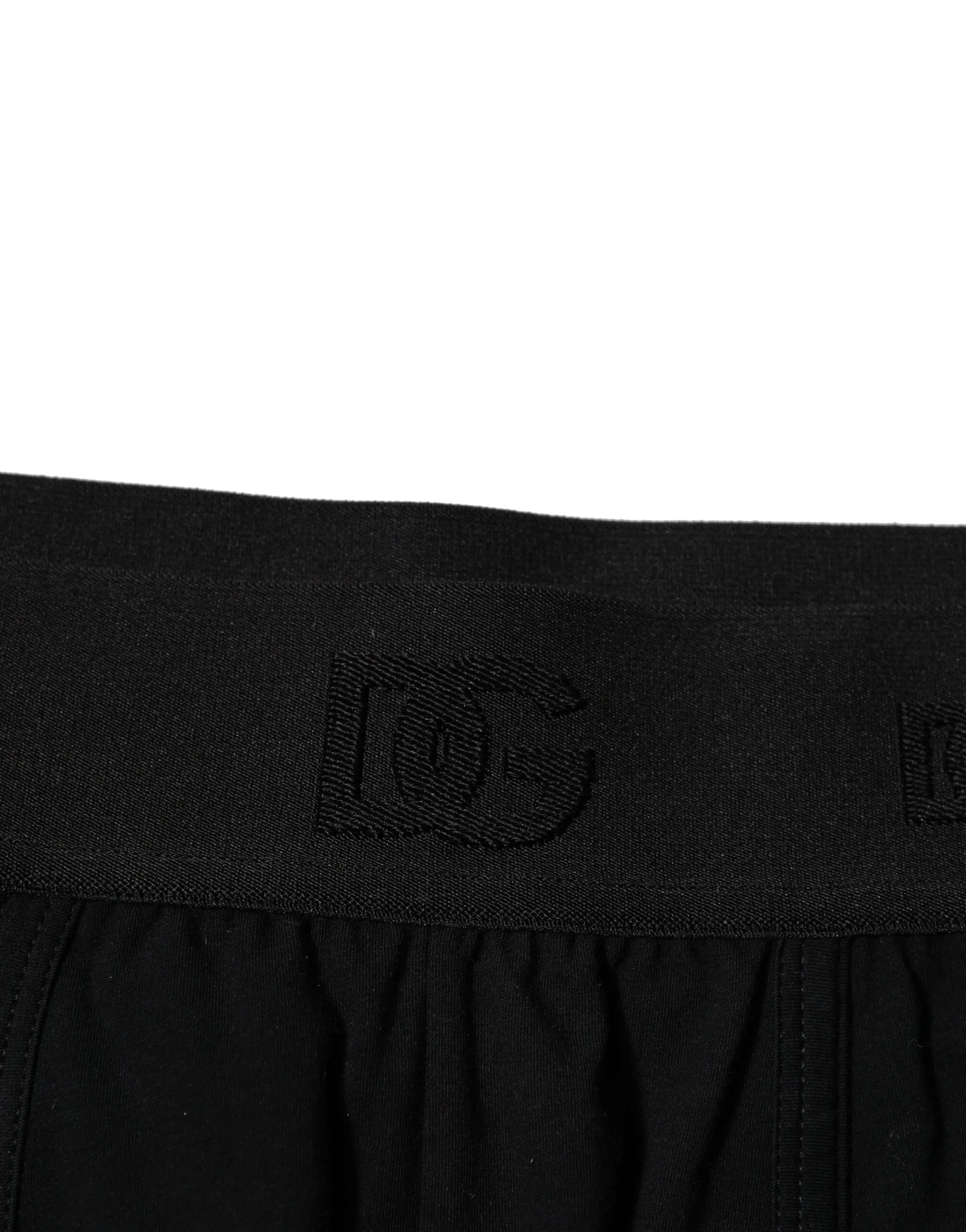 Dolce & Gabbana Black Cotton Stretch Regular Boxer Underwear sold by Siebentaschen product image thumbnail 4