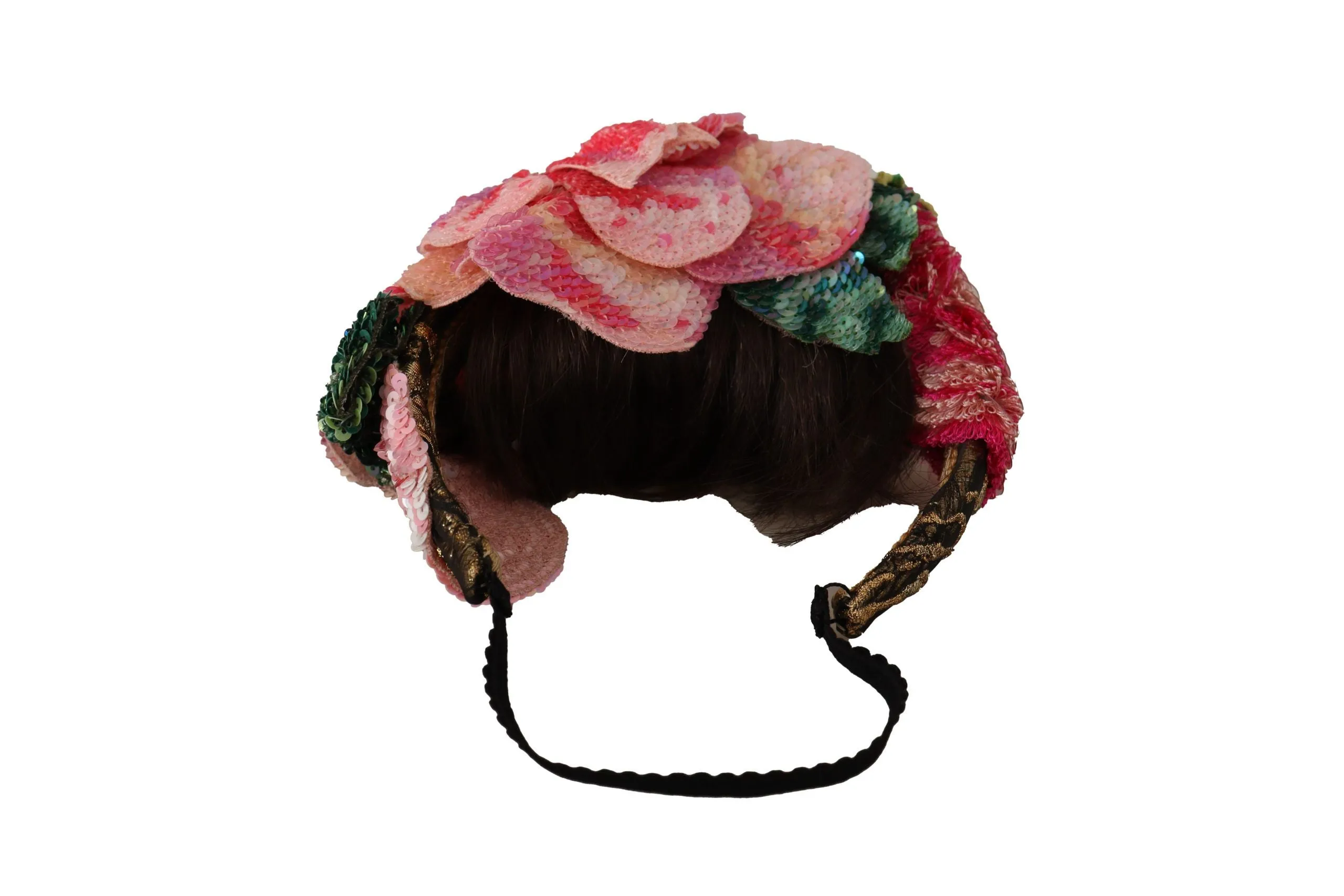 Dolce & Gabbana Multicolor Sequined Lurex Black Hair Headband sold by Siebentaschen product image thumbnail 5