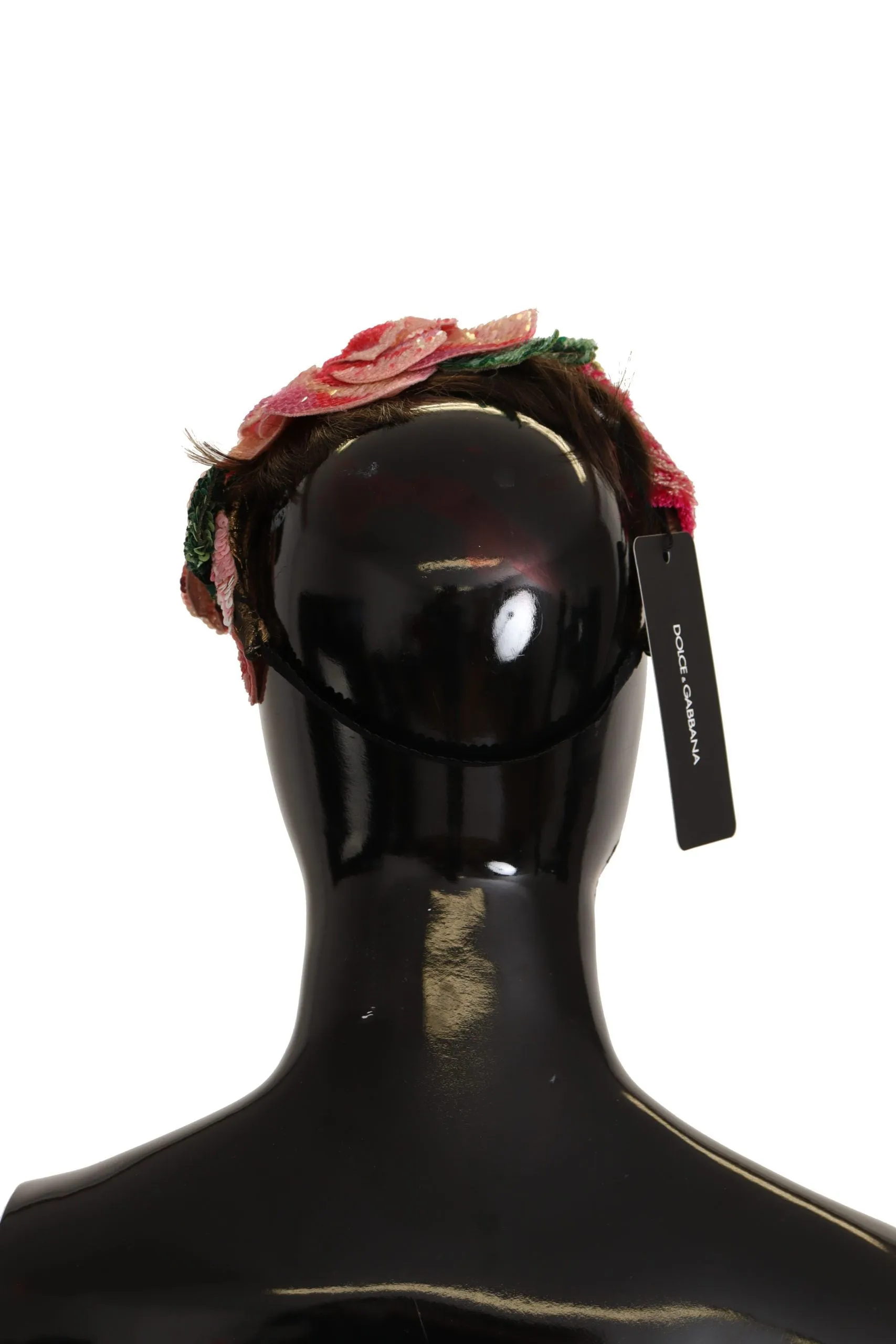 Dolce & Gabbana Multicolor Sequined Lurex Black Hair Headband sold by Siebentaschen product image thumbnail 2