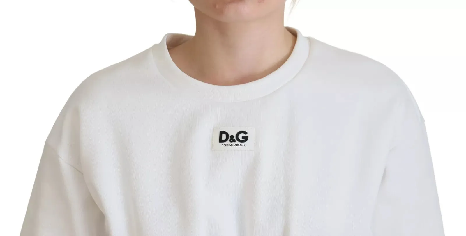 Dolce & Gabbana White Cotton Corset Stretch Top T-shirt sold by Siebentaschen product image thumbnail 4