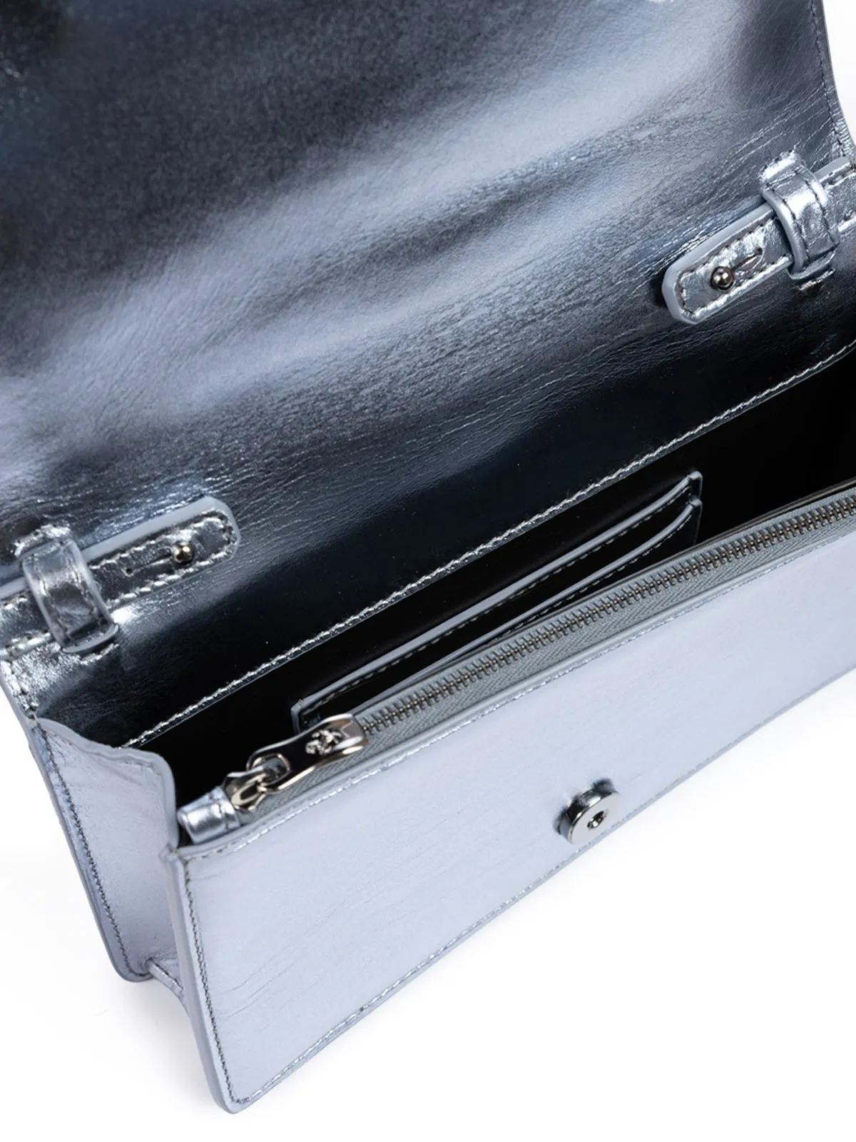 Ferrari Metal light blue GT patent leather bag with chain sold by Siebentaschen product image thumbnail 5