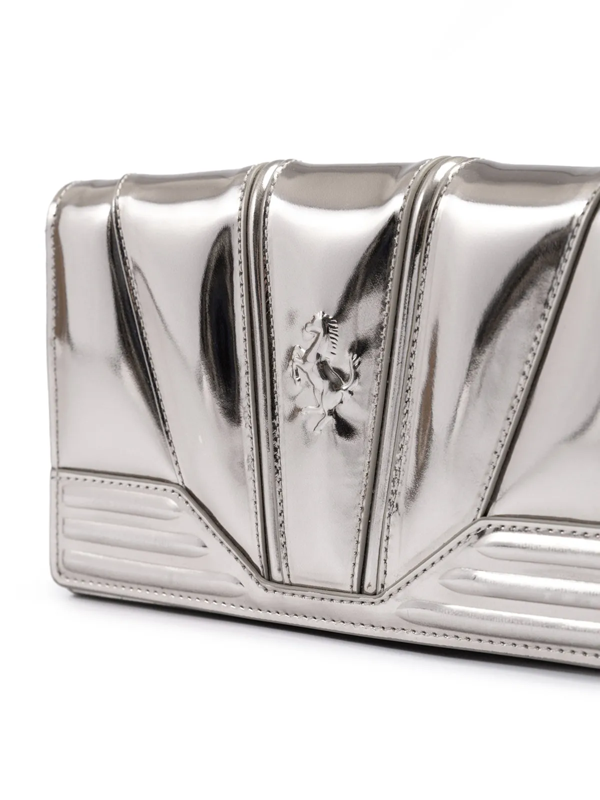 Ferrari Metal Silver GT patent leather bag with chain sold by Siebentaschen product image thumbnail 4