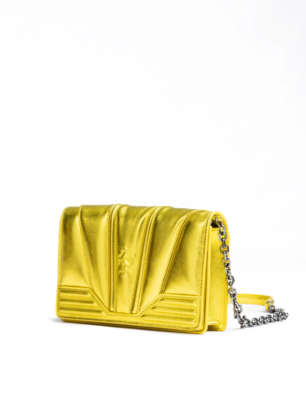 Ferrari Metal Yellow GT patent leather bag with chain sold by Siebentaschen product image thumbnail 2