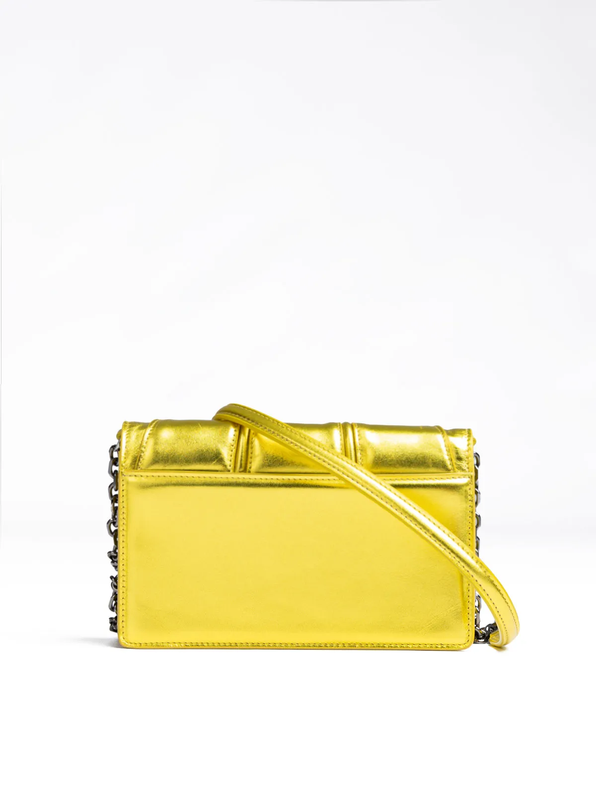 Ferrari Metal Yellow GT patent leather bag with chain sold by Siebentaschen product image thumbnail 3