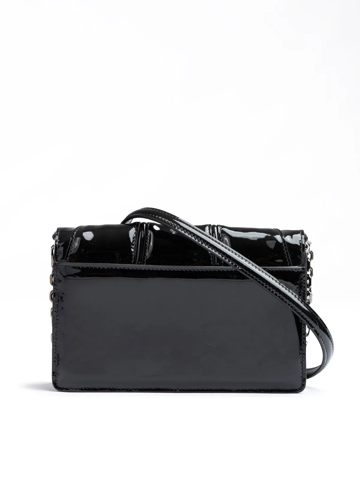 Ferrari Black GT patent leather bag with chain sold by Siebentaschen product image thumbnail 3