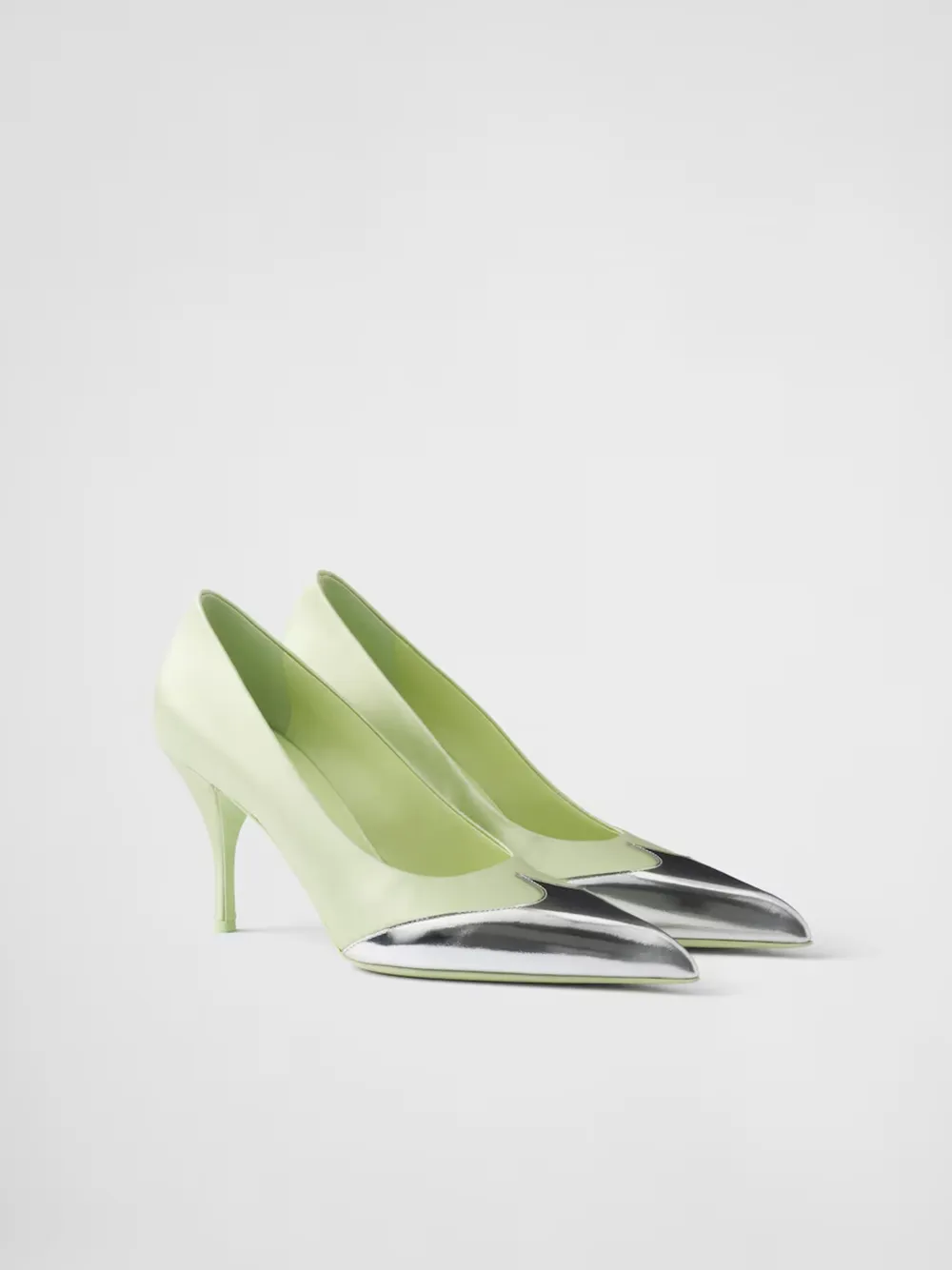 Prada Satin And Metallic Leather Pumps sold by Siebentaschen product image thumbnail 2