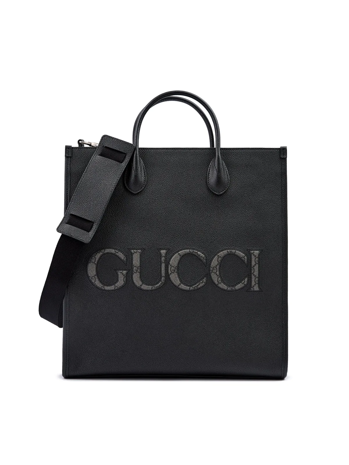 Gucci Black Leather Logo Medium Tote Bag sold by Siebentaschen