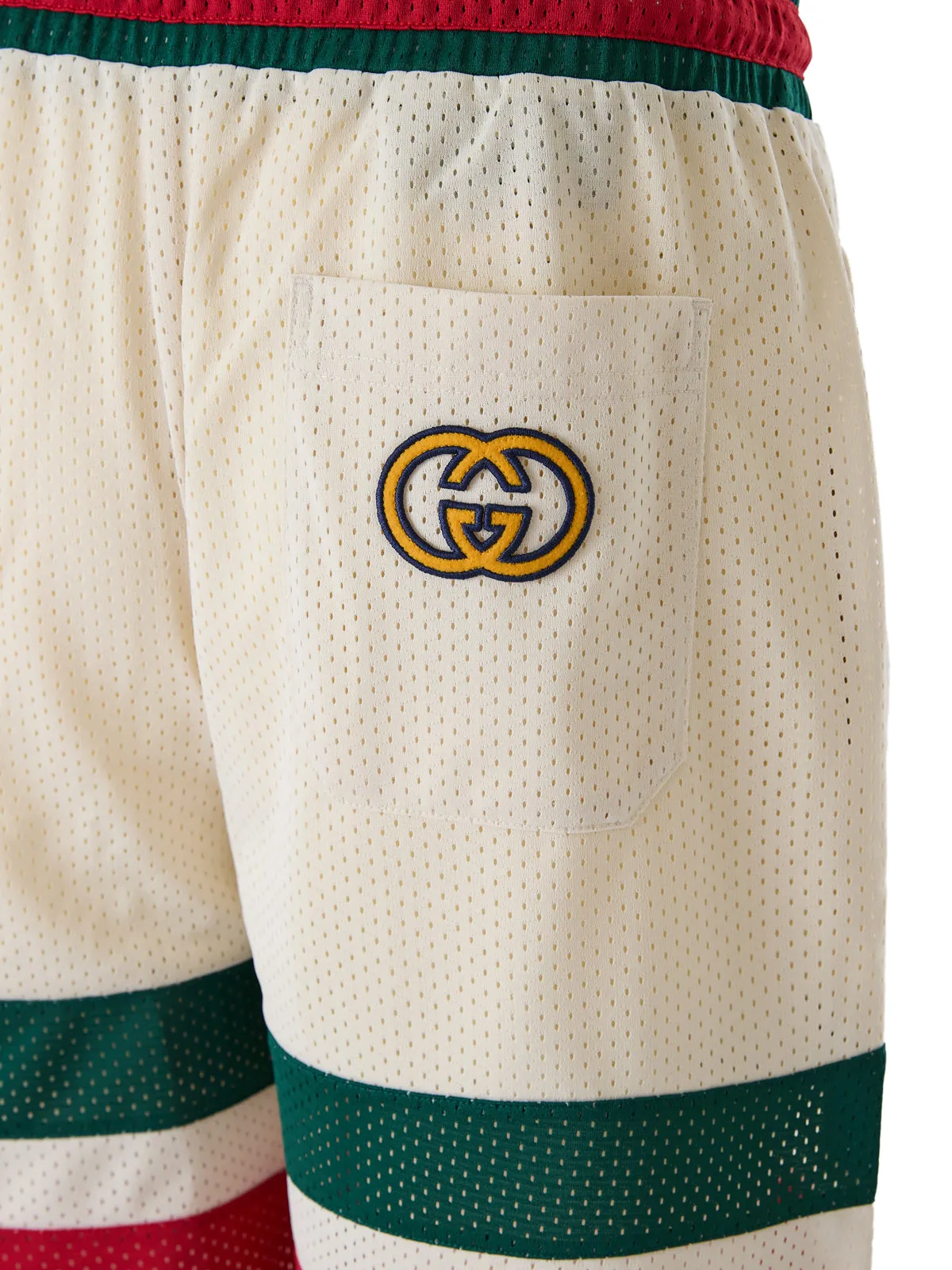 Gucci Cream polyester Logo Shorts sold by Siebentaschen product image thumbnail 3