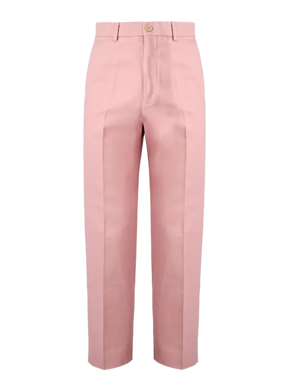 Gucci Light Pink Cotton Pants sold by Siebentaschen