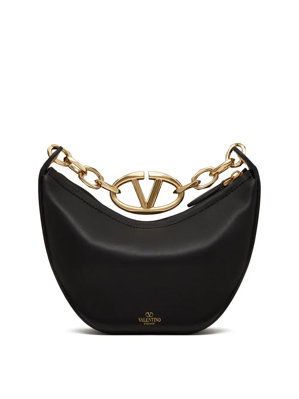 Valentino Garavani Black Leather Mini Hobo Vlogo Shoulder Bag sold by Siebentaschen product image thumbnail 3