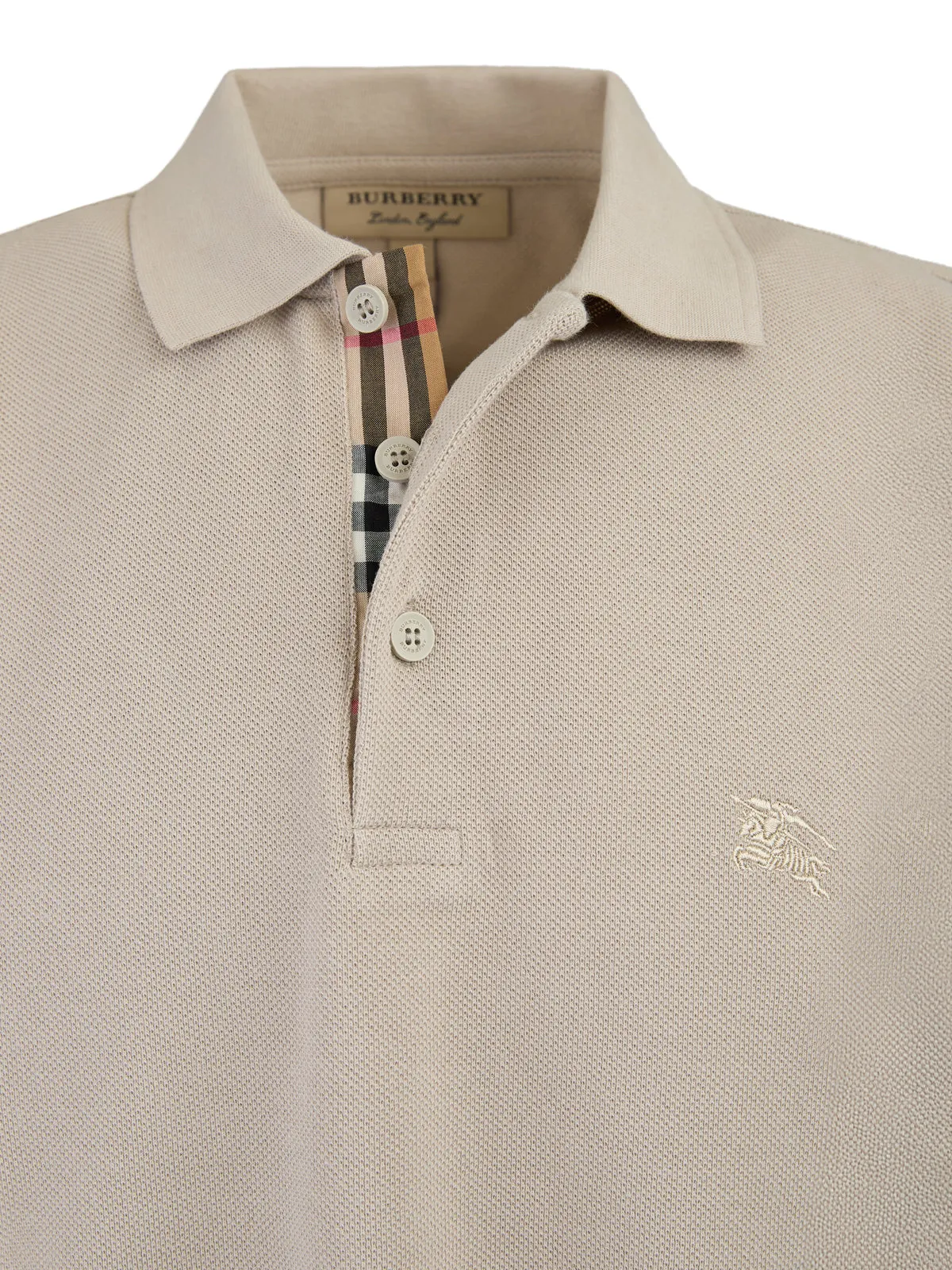Burberry Pale Stone Cotton Collared Polo Shirt sold by Siebentaschen product image thumbnail 2