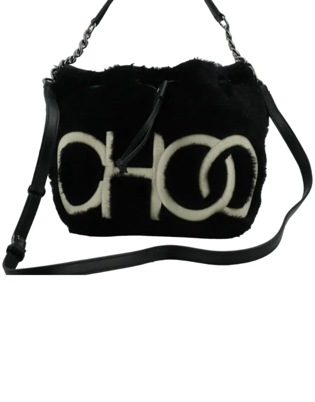 Jimmy Choo Black Leather Top Handle and Shoulder Bag sold by Siebentaschen