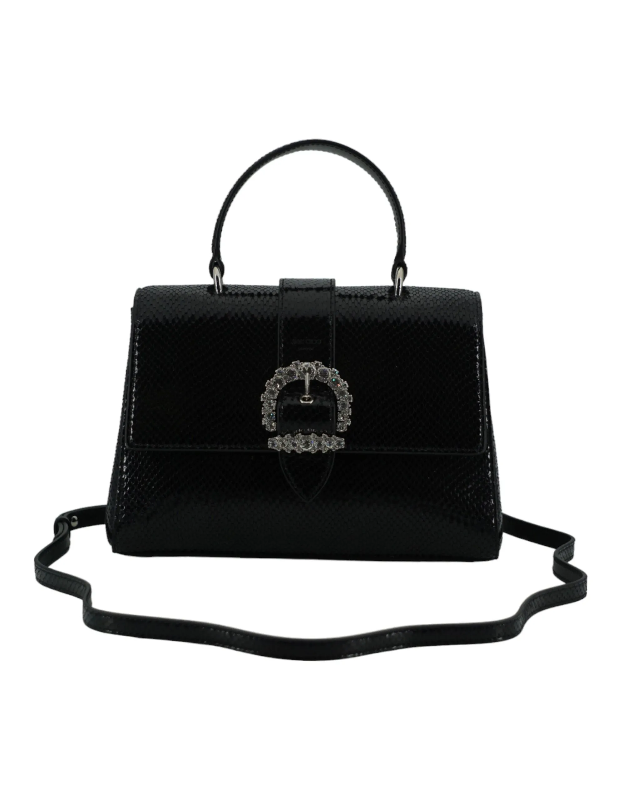 Jimmy Choo Black Leather Top Handle Shoulder Bag sold by Siebentaschen
