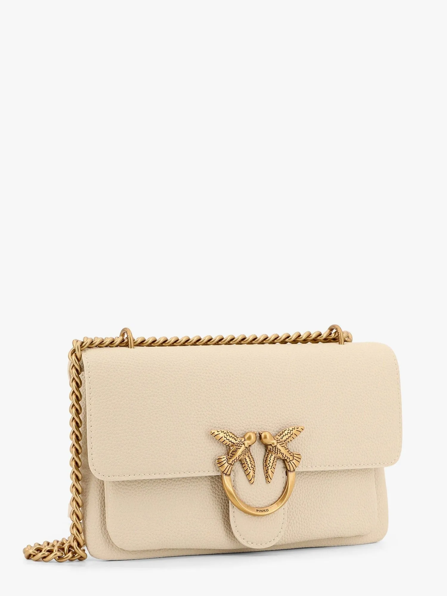 Pinko Leather shoulder bag with metal love birds buckle sold by Siebentaschen product image thumbnail 3