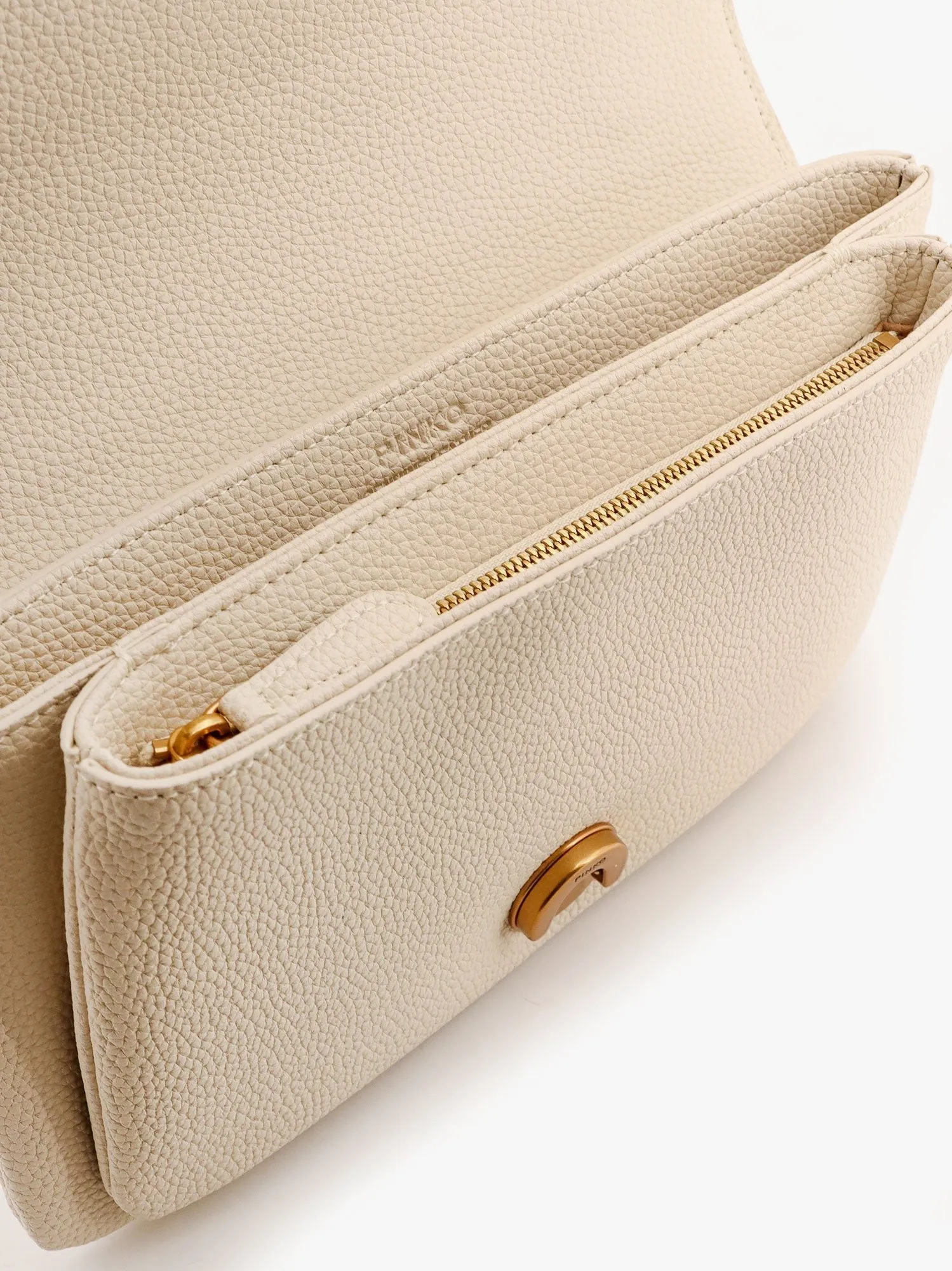 Pinko Leather shoulder bag with metal love birds buckle sold by Siebentaschen product image thumbnail 4