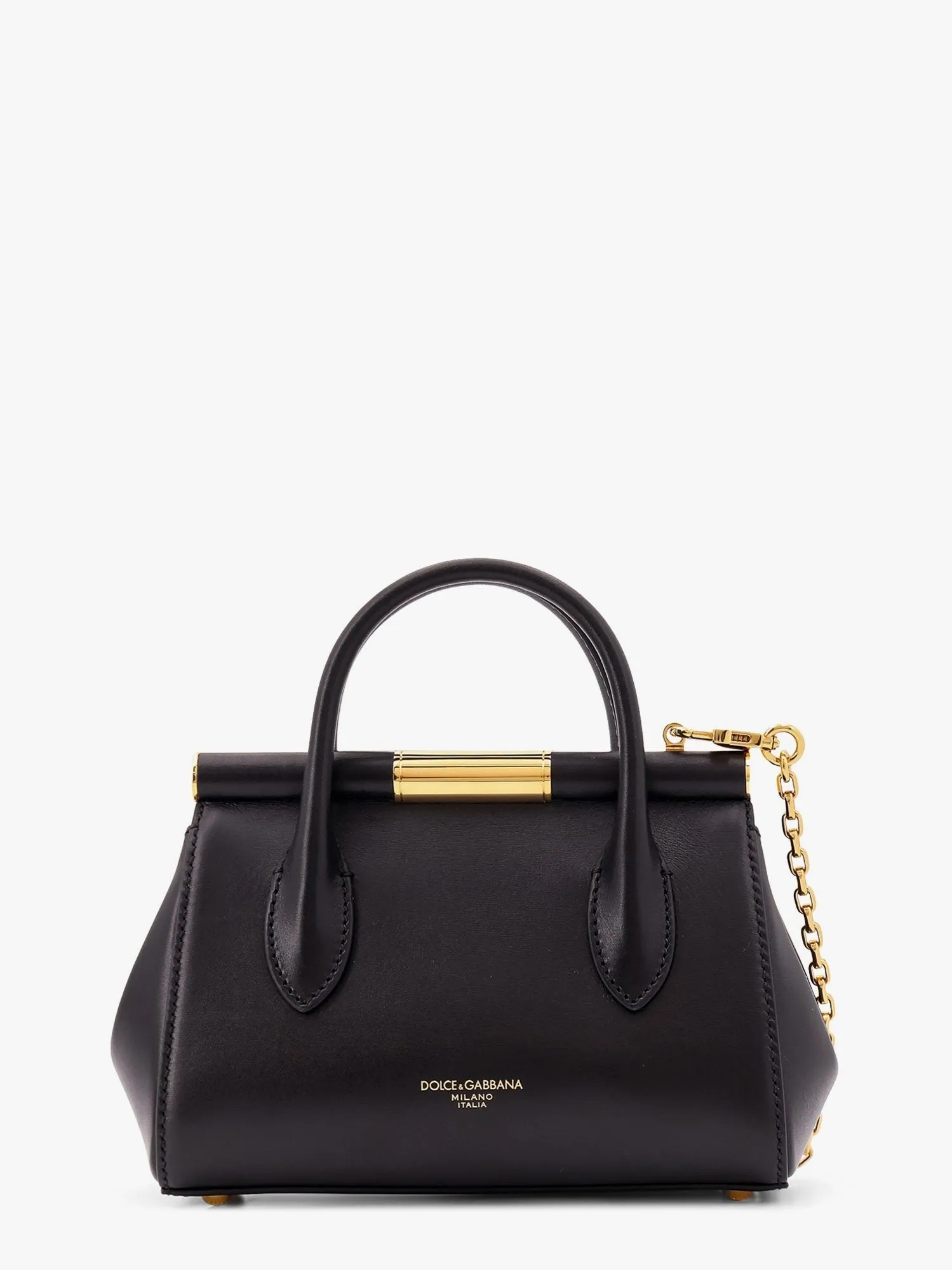Dolce & Gabbana Marlene leather handbag with logo print sold by Siebentaschen product image thumbnail 3