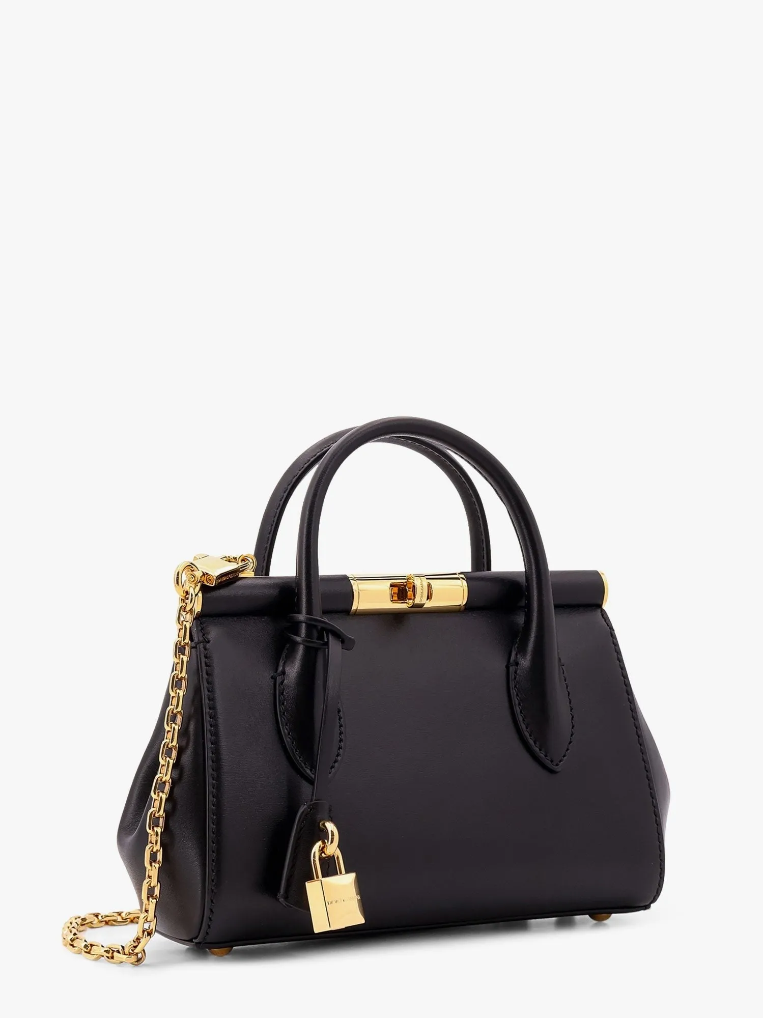 Dolce & Gabbana Marlene leather handbag with logo print sold by Siebentaschen product image thumbnail 4