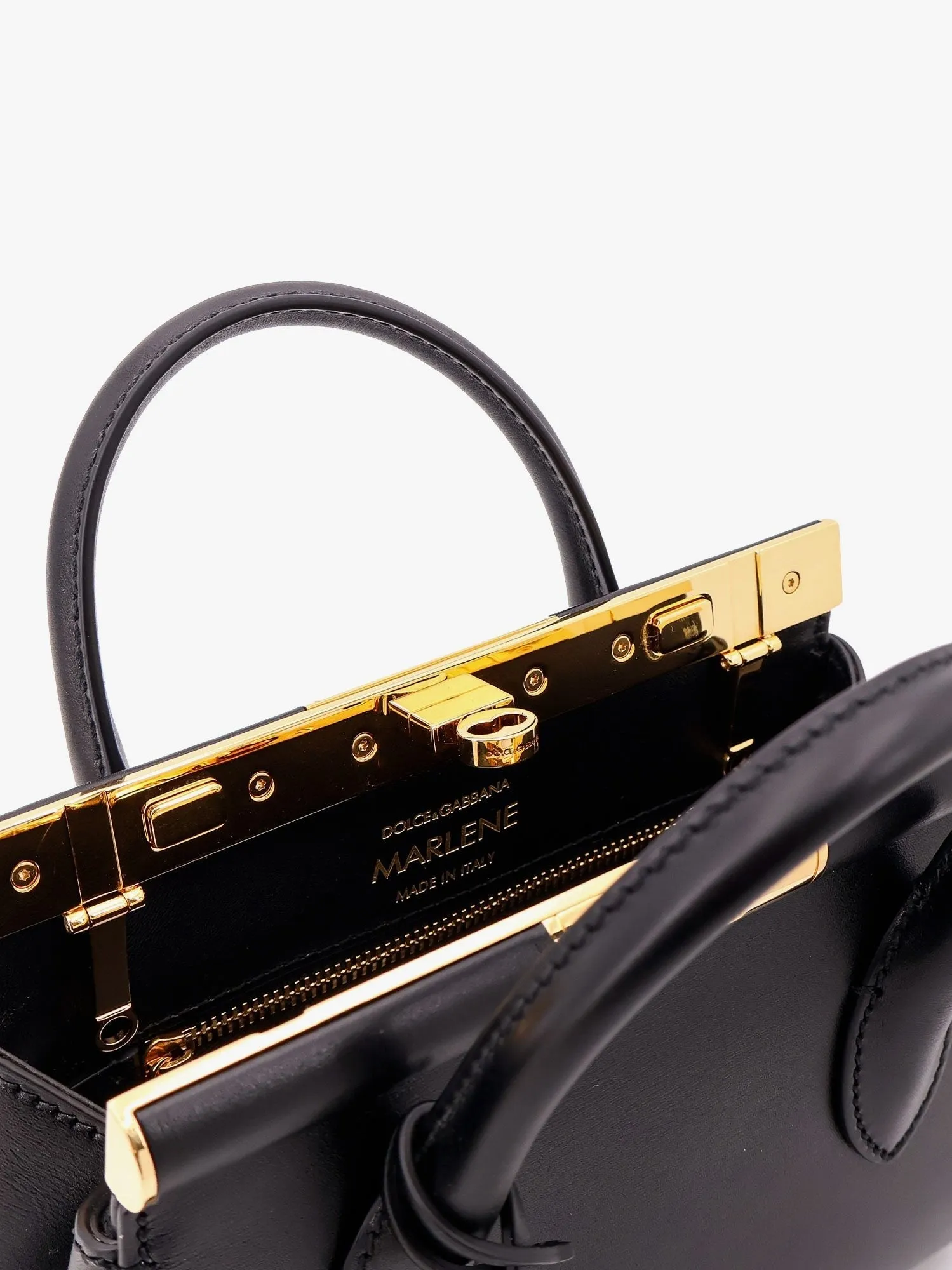 Dolce & Gabbana Marlene leather handbag with logo print sold by Siebentaschen product image thumbnail 5