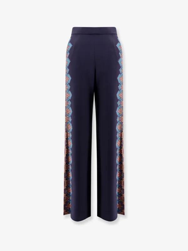 Etro Silk trousers with floral print made by Etro