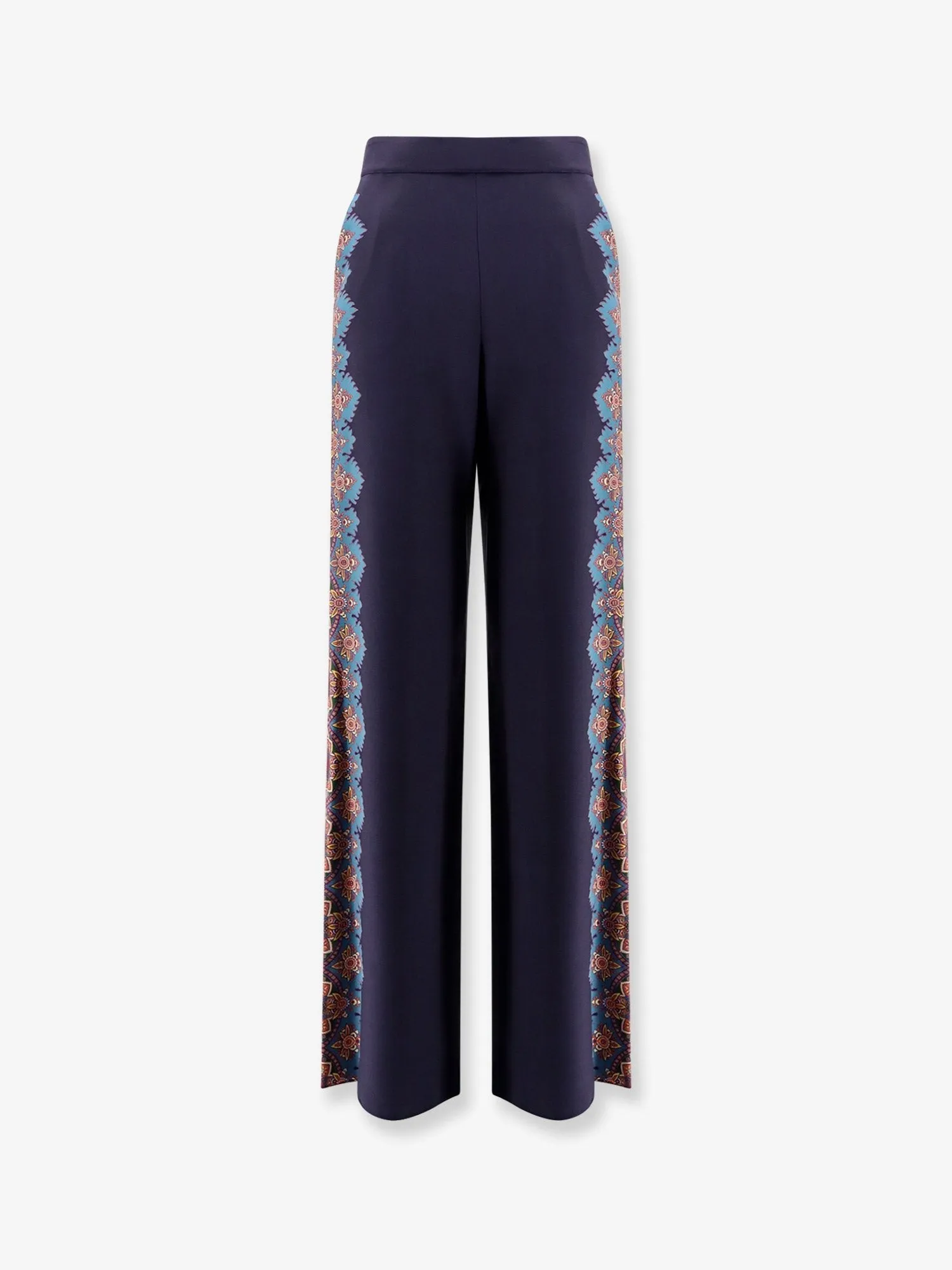 Etro Silk trousers with floral print sold by Siebentaschen