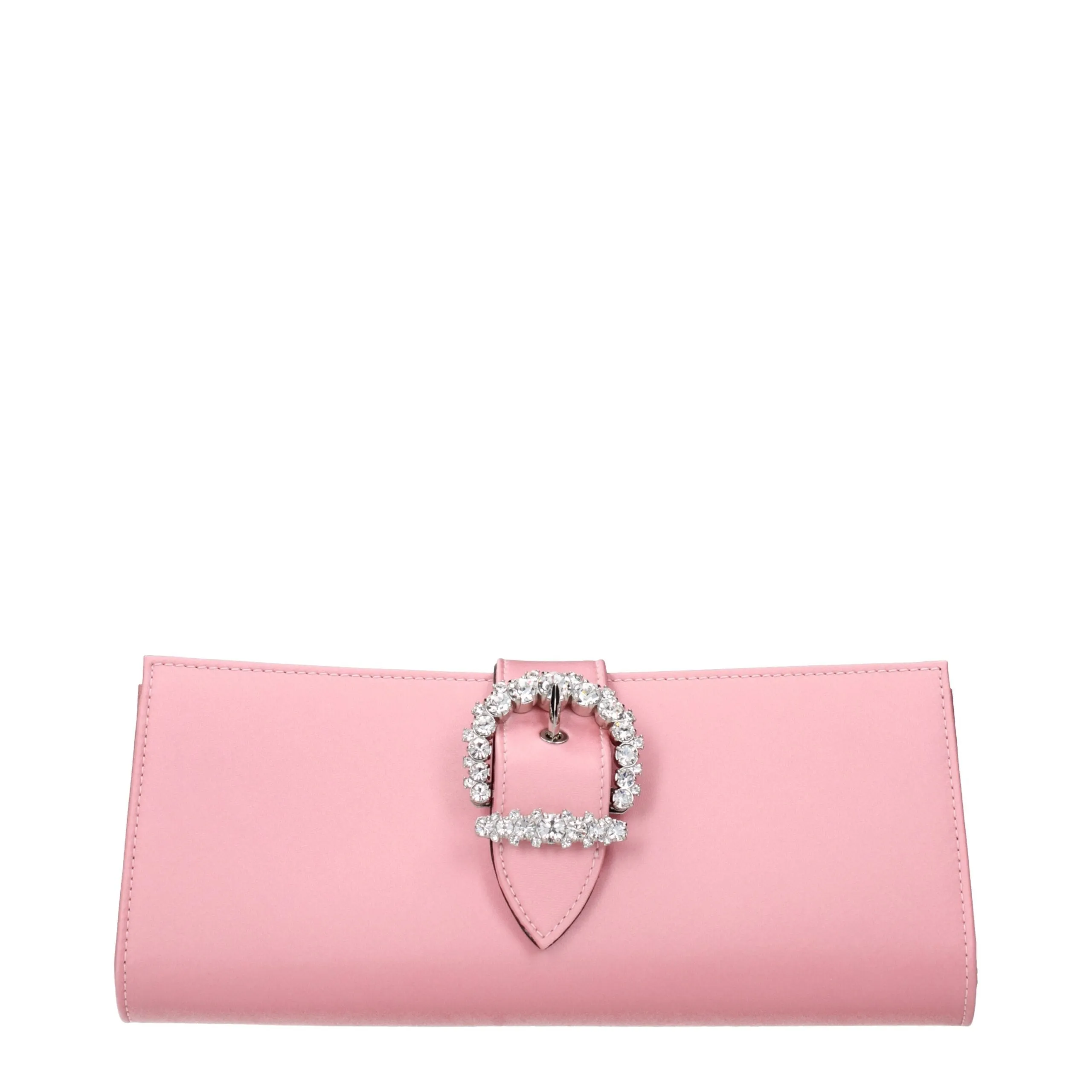 Jimmy Choo Pink Satin Clutch Bag sold by Siebentaschen