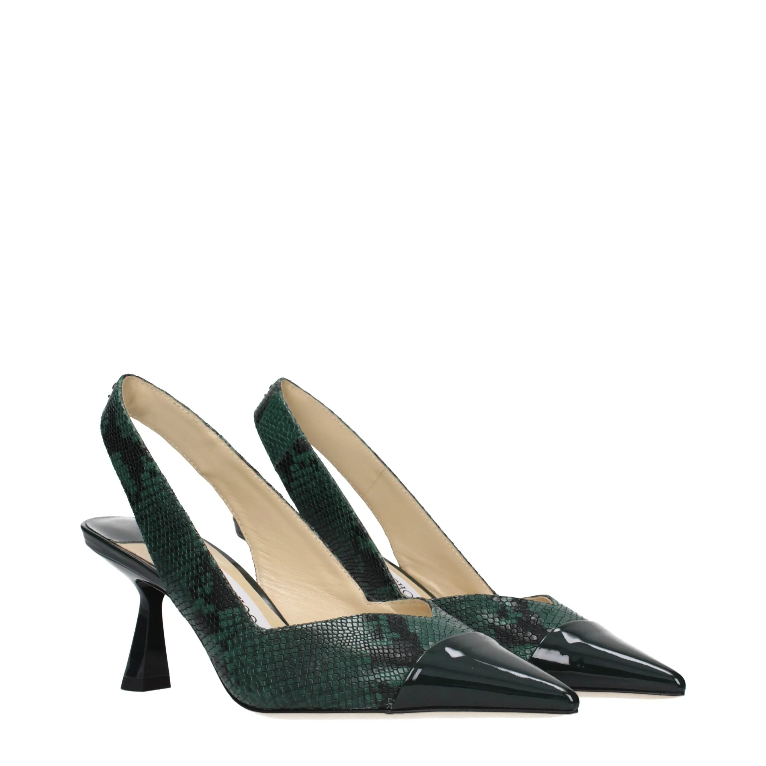 Jimmy Choo Green Leather High Heel Pumps sold by Siebentaschen product image thumbnail 2