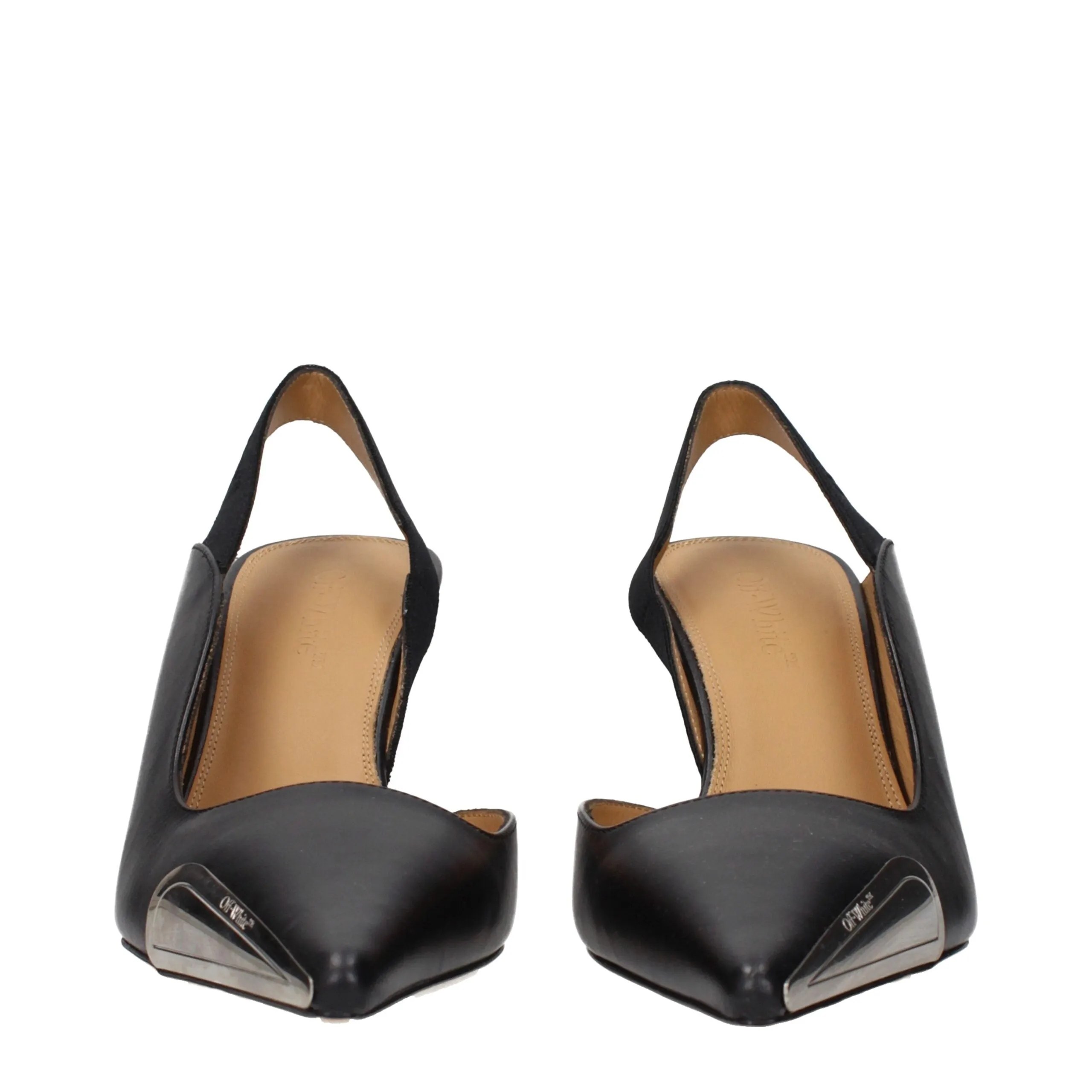 Off-White Black Leather High Heel Pumps sold by Siebentaschen product image thumbnail 3