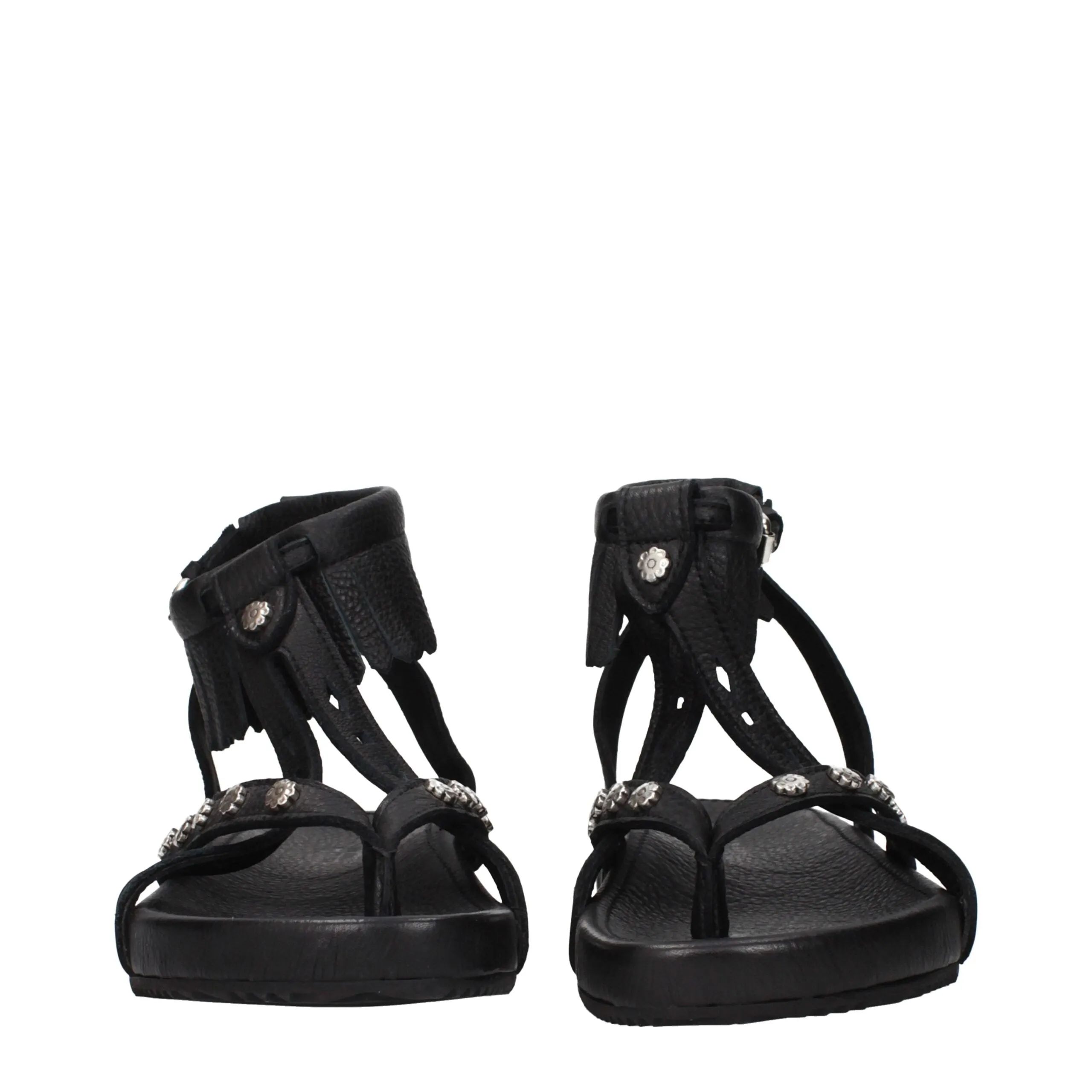 Isabel Marant Black Leather Flat Sandals sold by Siebentaschen product image thumbnail 3