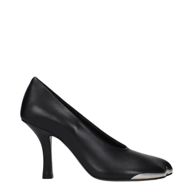 Burberry Black Leather High Heel Pumps made by Burberry