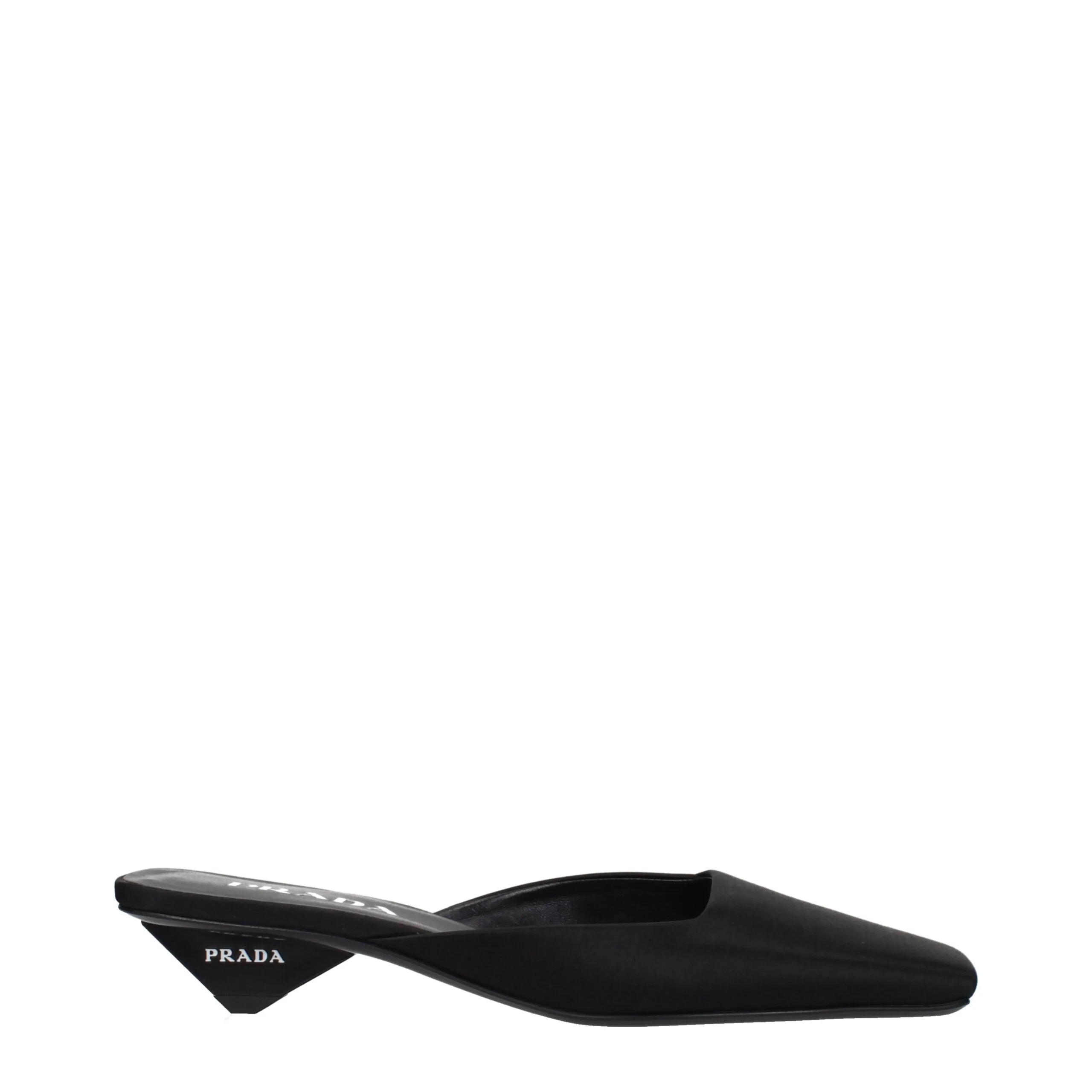 Prada Black Satin Flat Sandals sold by Siebentaschen