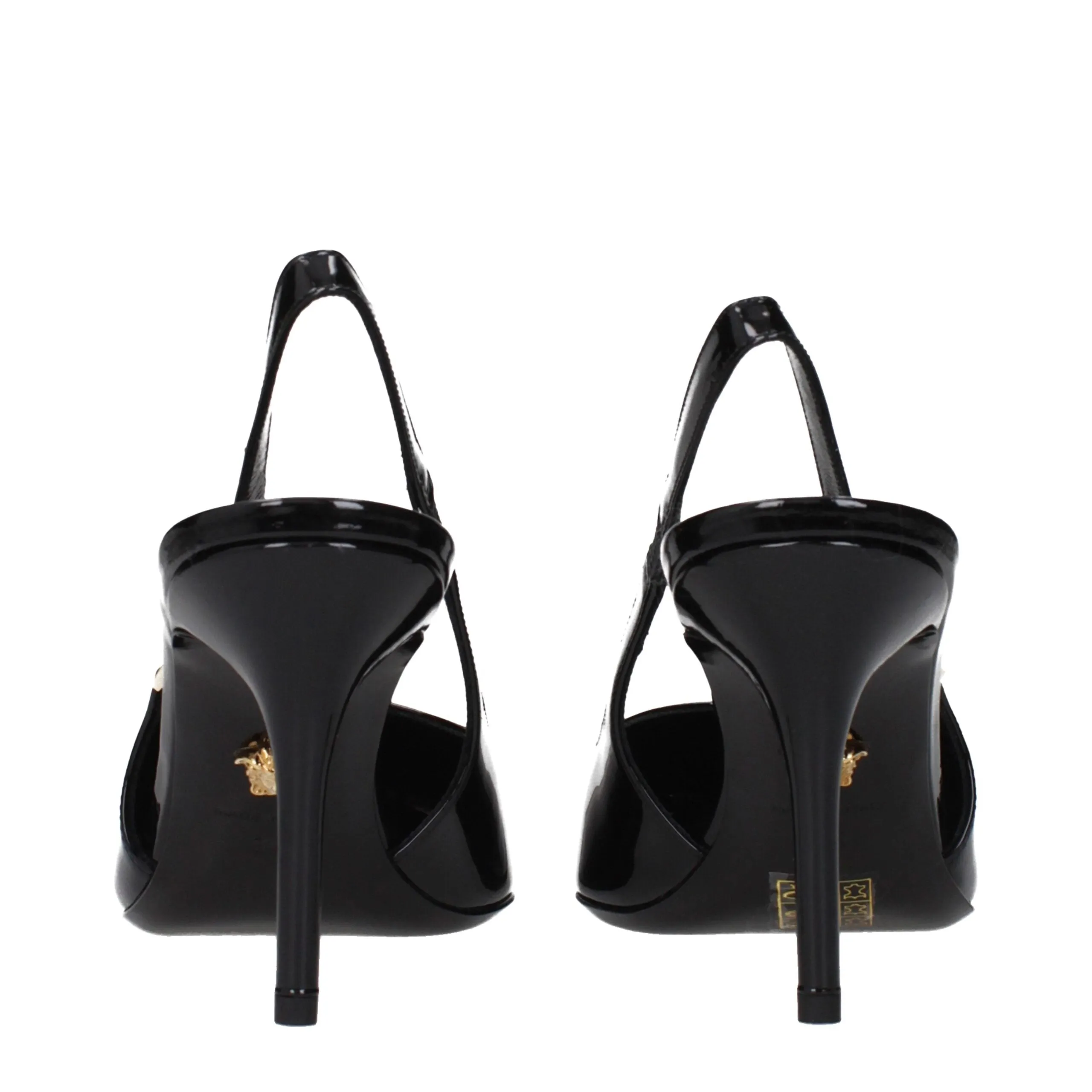 Versace Black Leather High Heel Pumps sold by Siebentaschen product image thumbnail 5