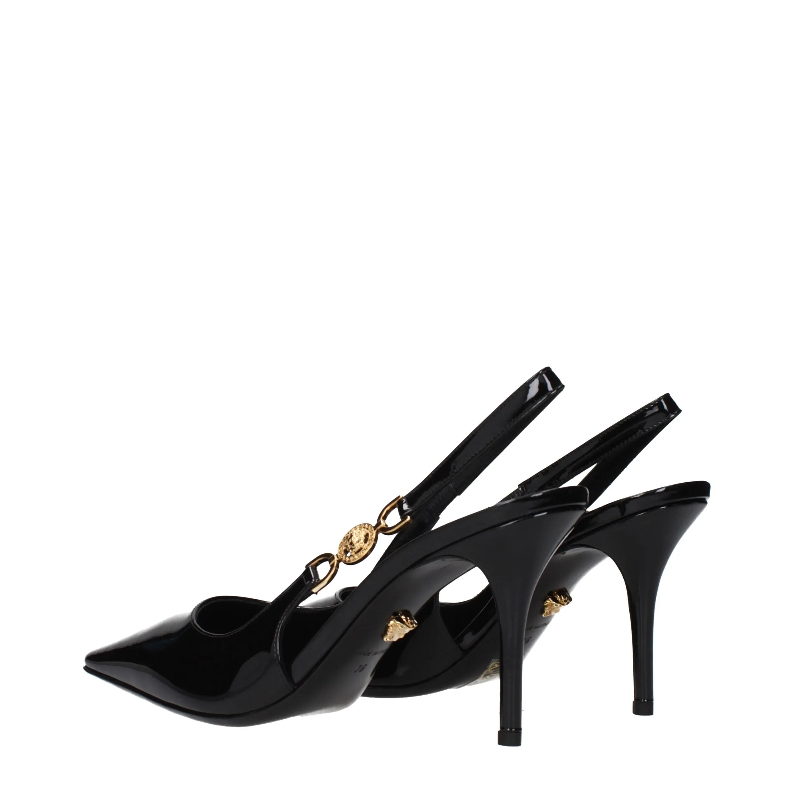 Versace Black Leather High Heel Pumps sold by Siebentaschen product image thumbnail 4