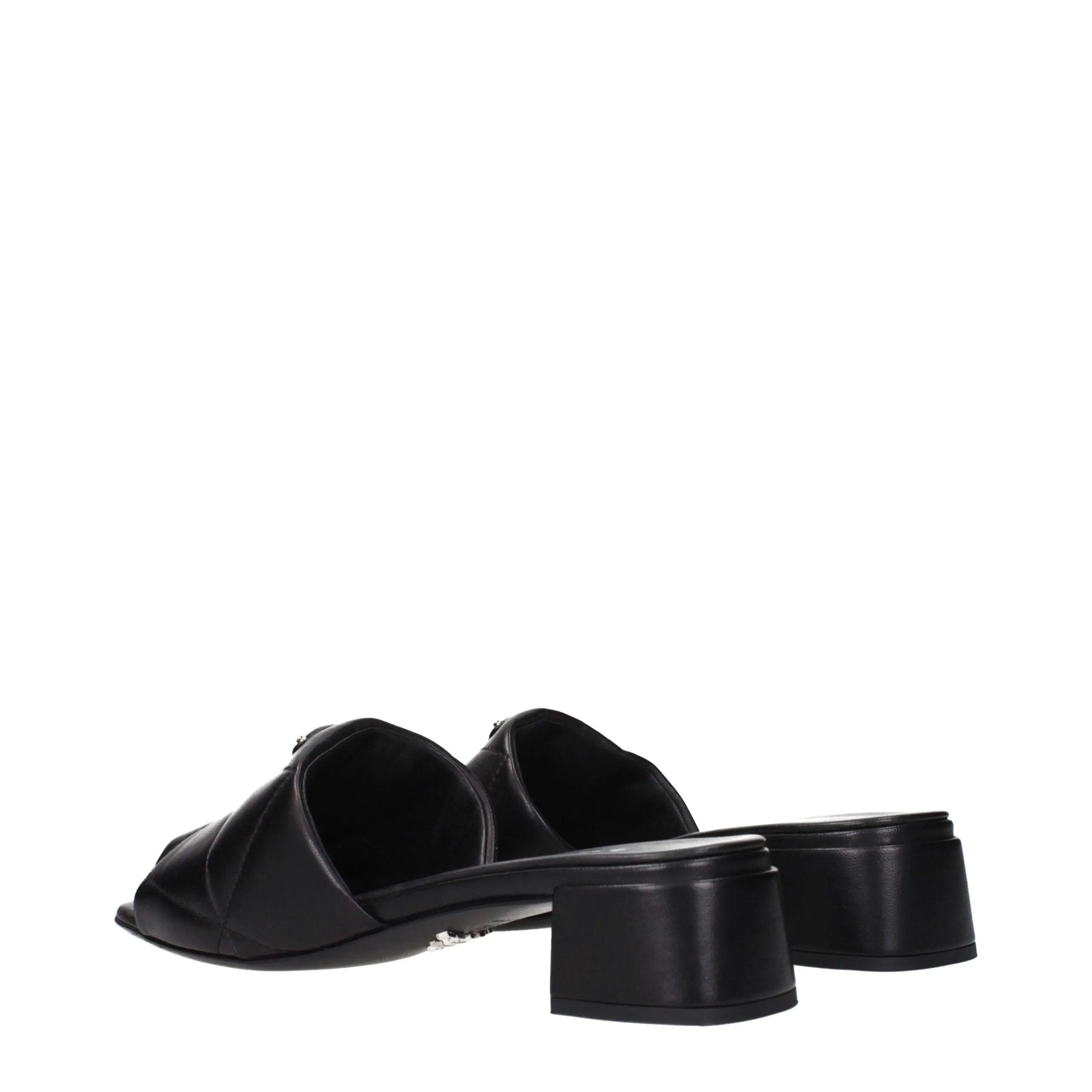 Prada Black Leather Flat Sandals sold by Siebentaschen product image thumbnail 4