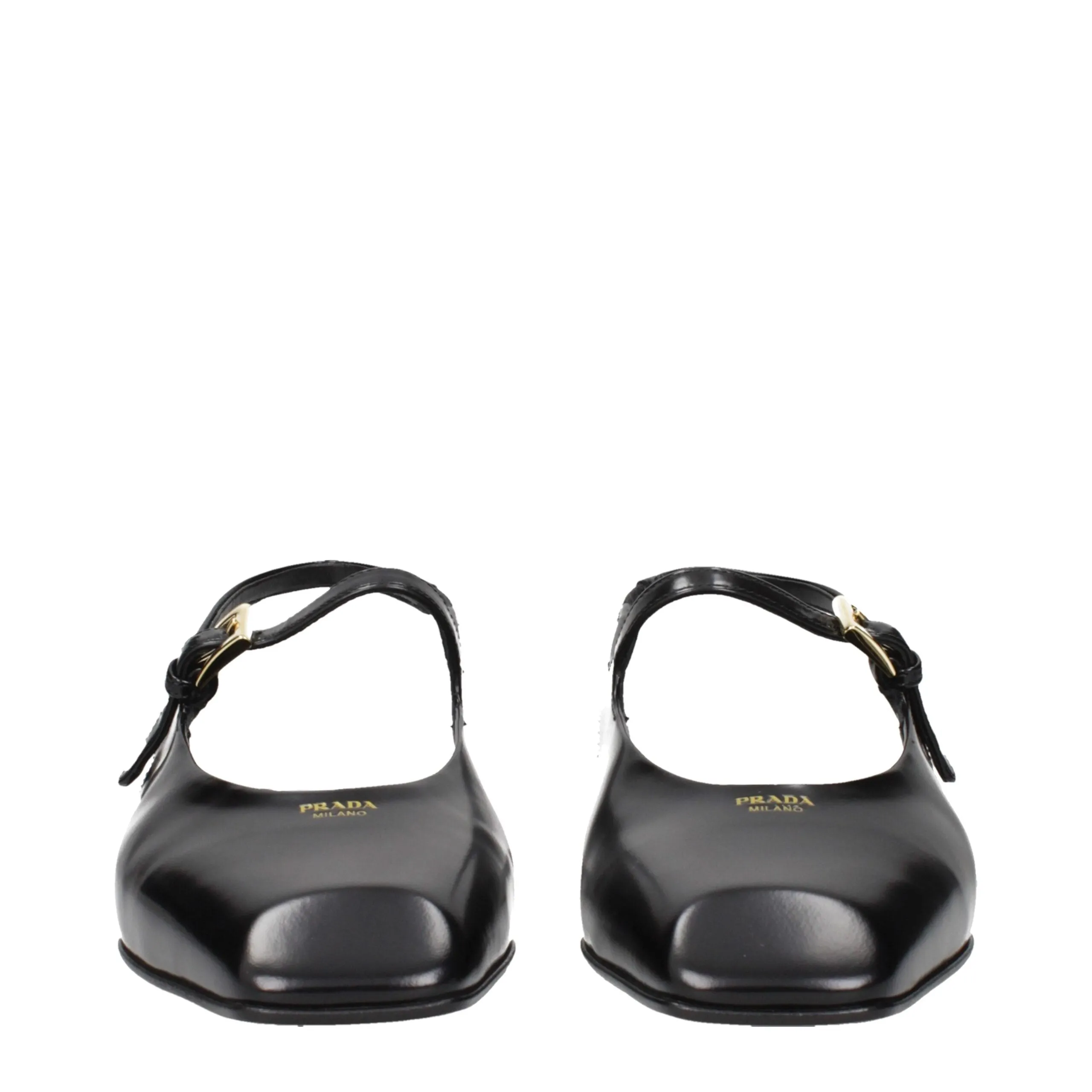 Prada Black Leather Flat Sandals sold by Siebentaschen product image thumbnail 3