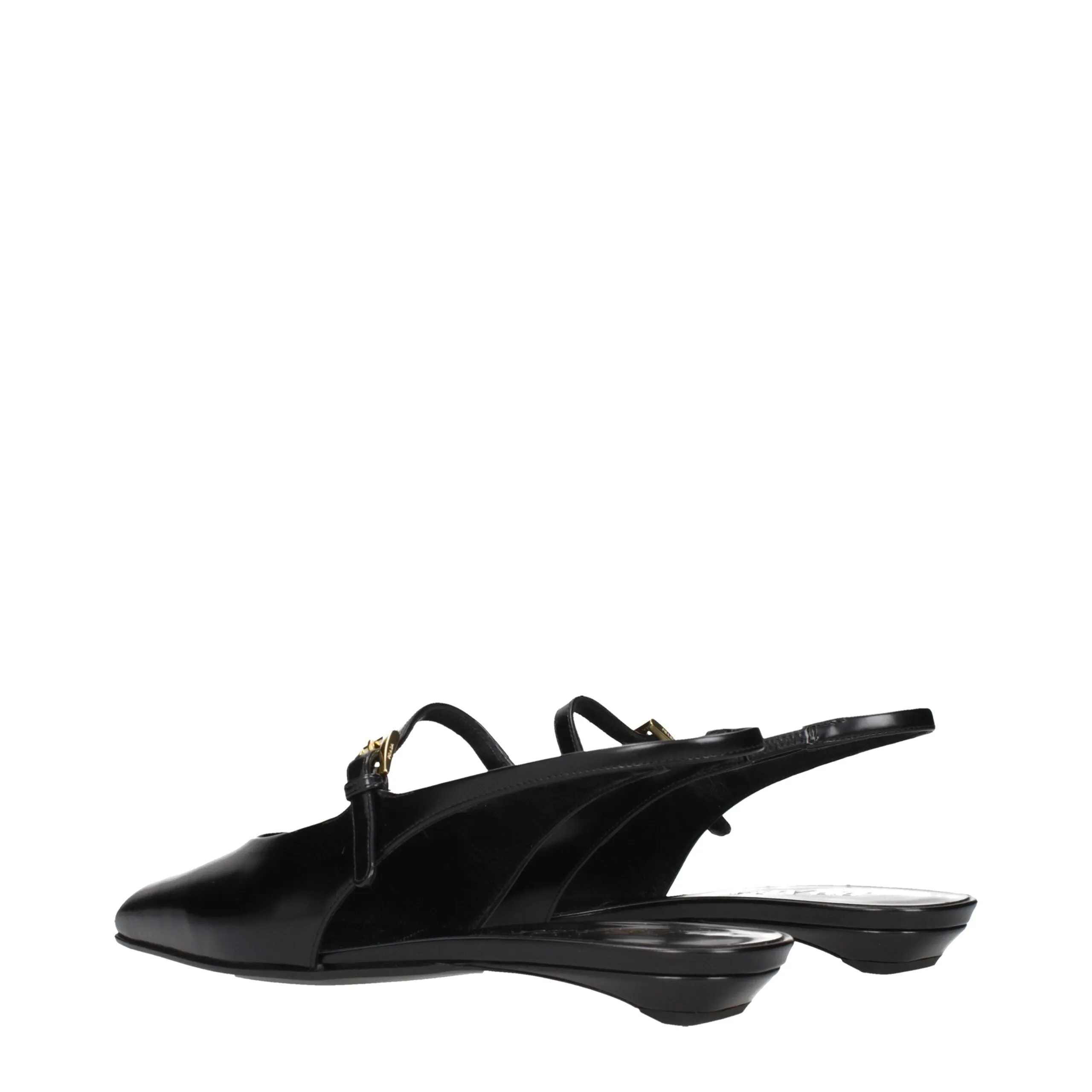 Prada Black Leather Flat Sandals sold by Siebentaschen product image thumbnail 4