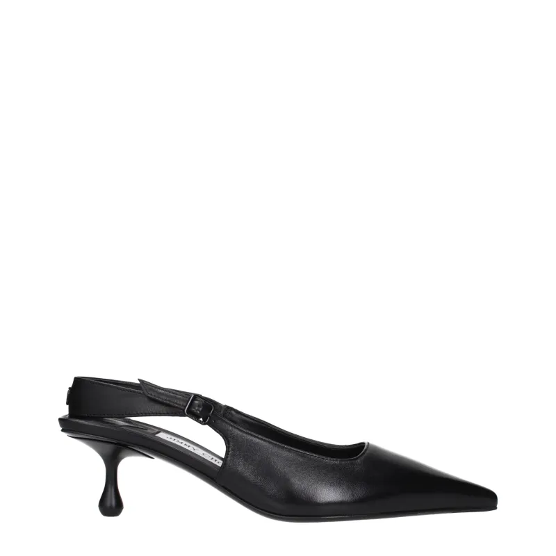 Jimmy Choo Black Leather Flat Sandals sold by Siebentaschen