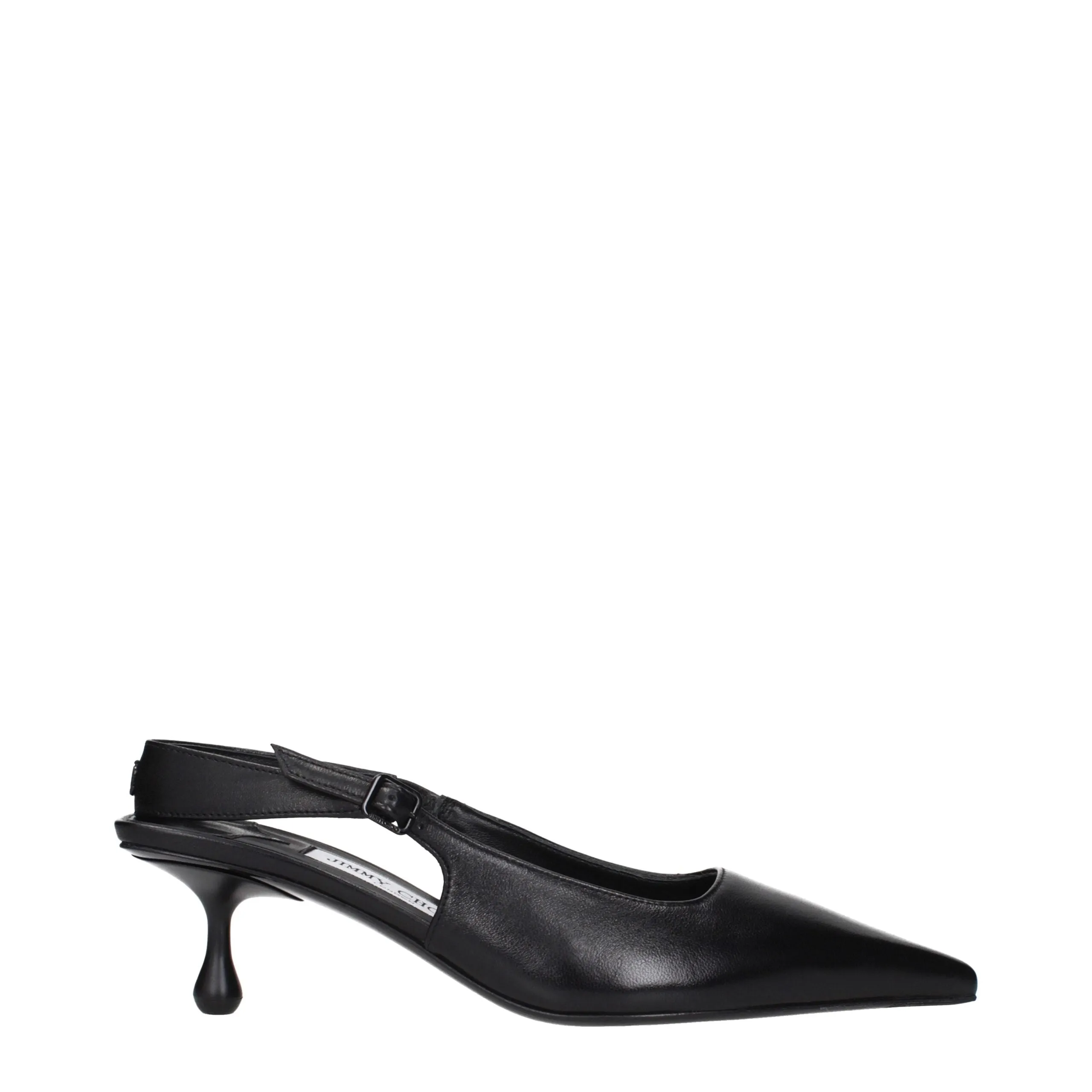 Jimmy Choo Black Leather Flat Sandals sold by Siebentaschen