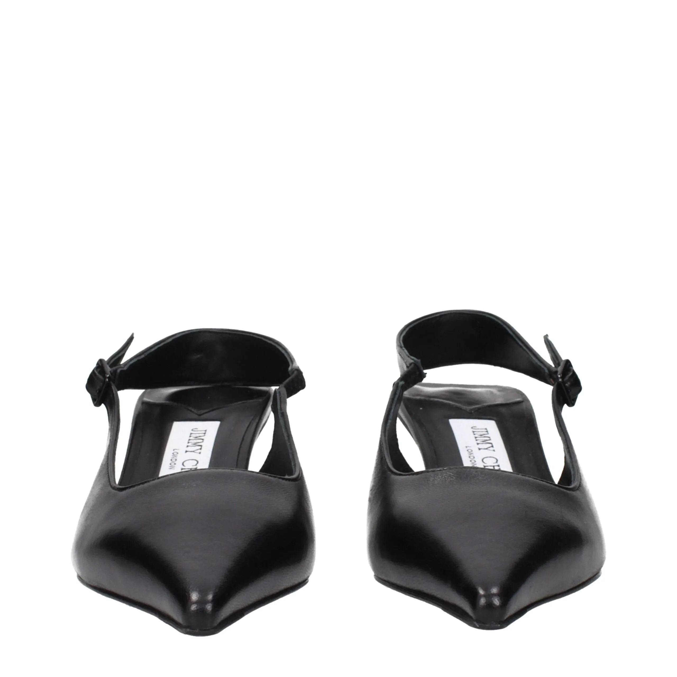 Jimmy Choo Black Leather Flat Sandals sold by Siebentaschen product image thumbnail 3