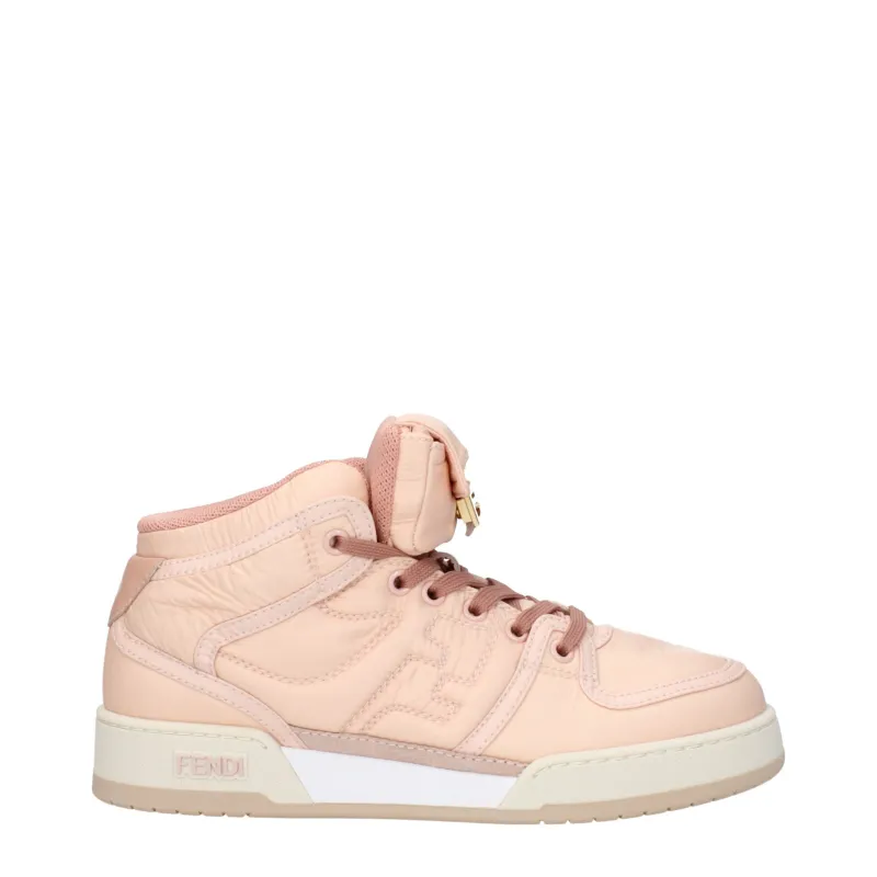 Fendi Pink Nylon High Top Sneakers sold by Siebentaschen