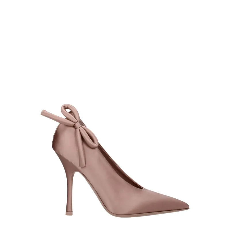 Valentino Garavani Pink Satin High Heel Pumps sold by Siebentaschen