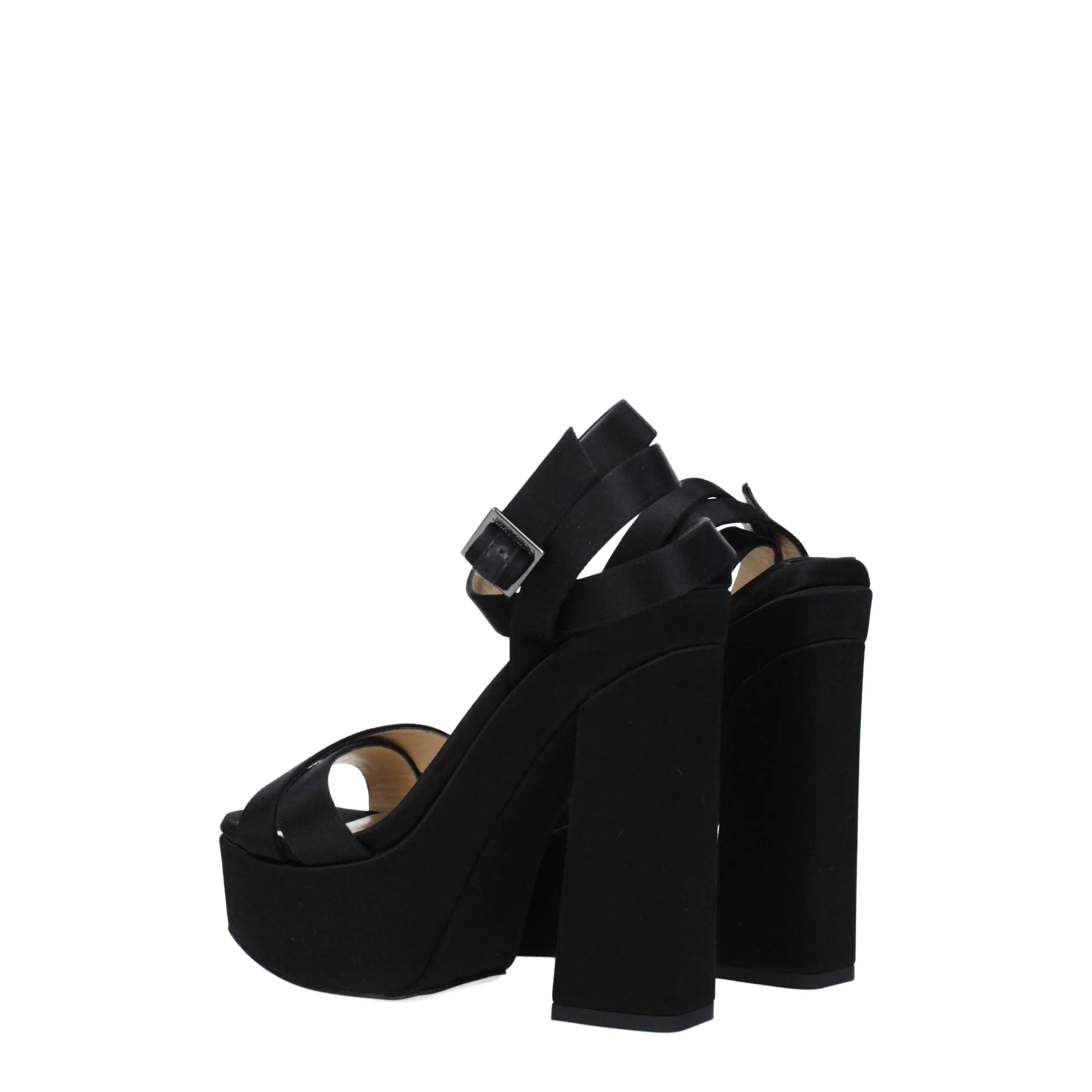 Jimmy Choo Black Satin Platform Sandals sold by Siebentaschen product image thumbnail 4