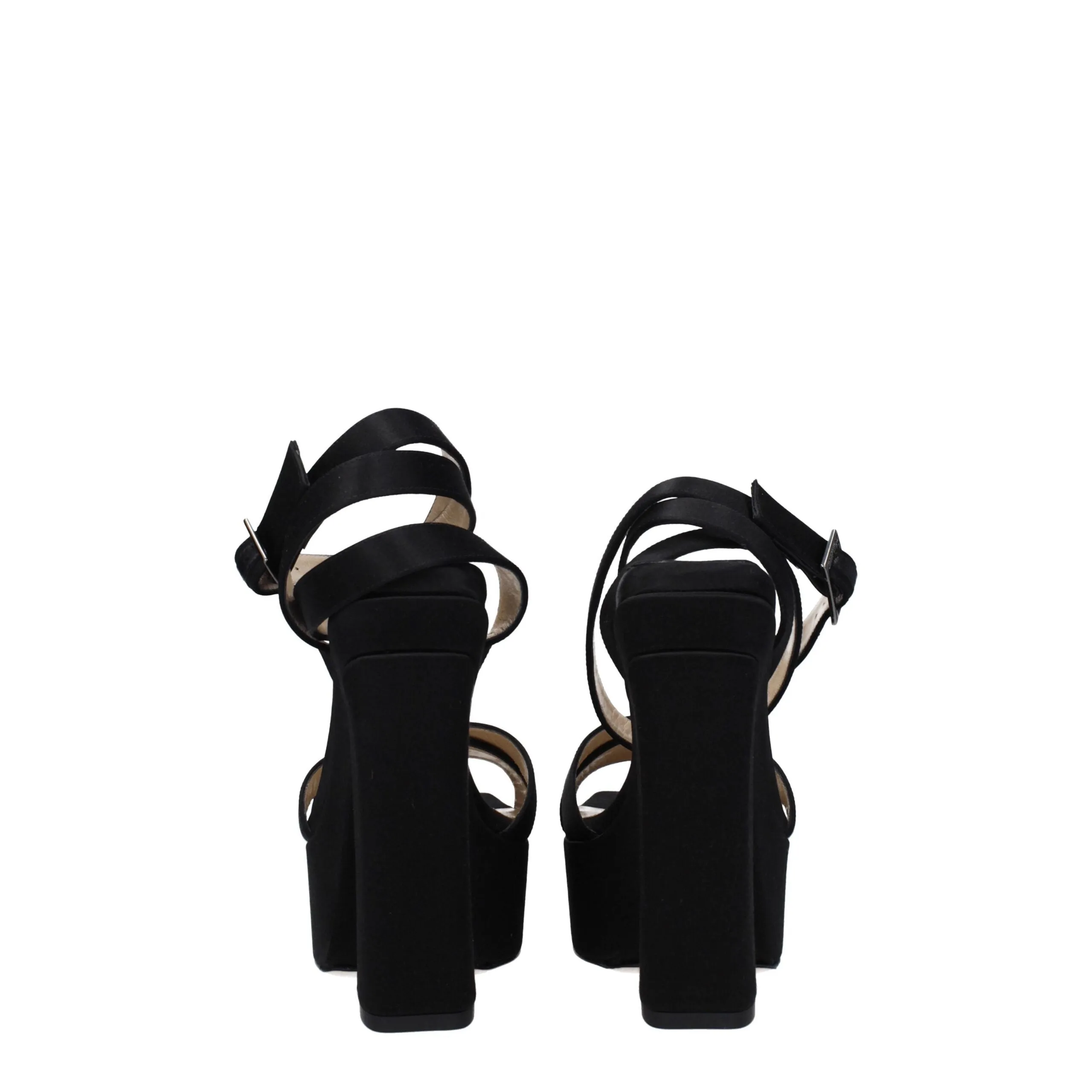Jimmy Choo Black Satin Platform Sandals sold by Siebentaschen product image thumbnail 5