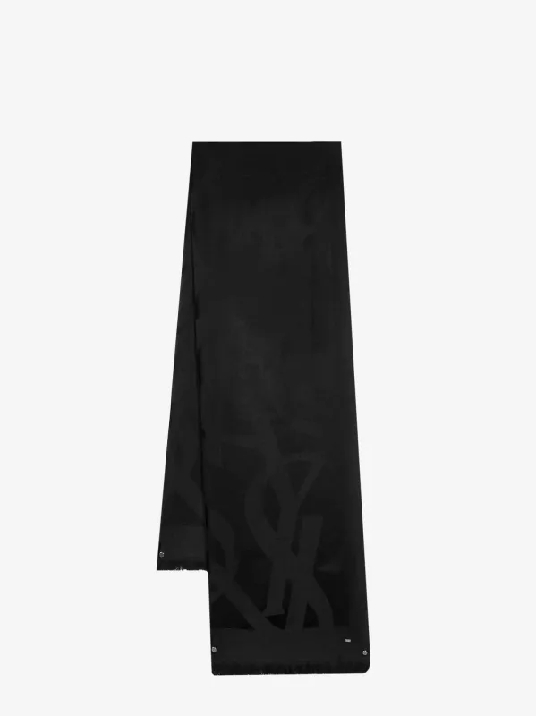 Saint Laurent Sustainable wool scarf sold by Siebentaschen