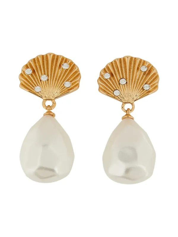 SELF-PORTRAIT SHELL EARRINGS sold by Siebentaschen