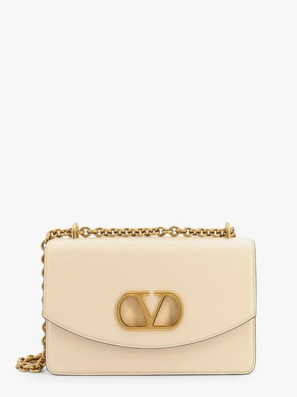 Valentino Garavani Vain leather shoulder bag with vlogo signature detail sold by Siebentaschen