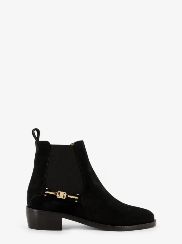 Ferragamo Chelsea suede ankle boots sold by Siebentaschen