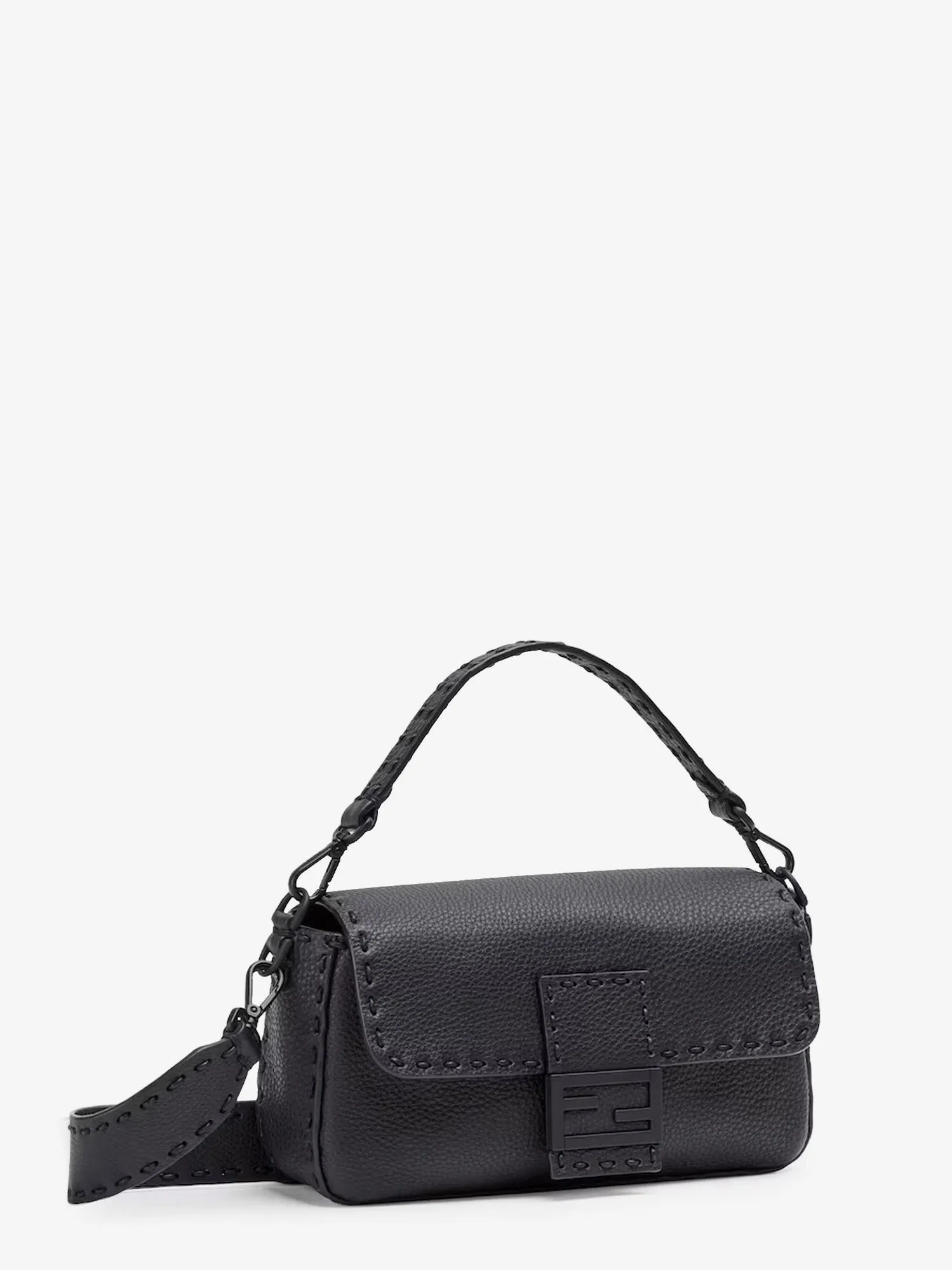 Fendi Baguette leather shoulder bag with Selleria stitchings sold by Siebentaschen product image thumbnail 3